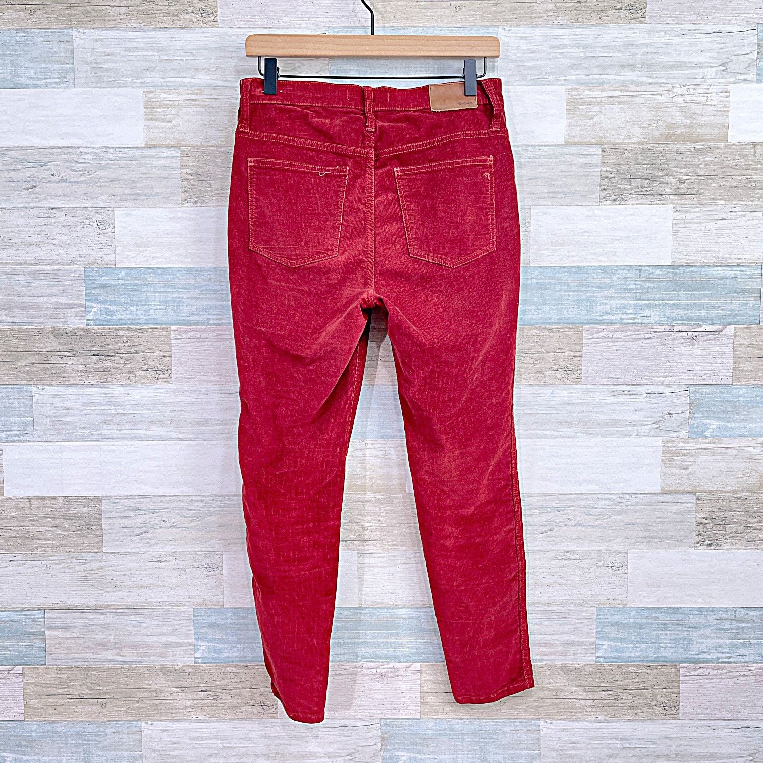Madewell Madewell Corduroy 10" High Rise Skinny Jeans Red Womens 29P Size 28" / US 6 / IT 42 - 4 Thumbnail