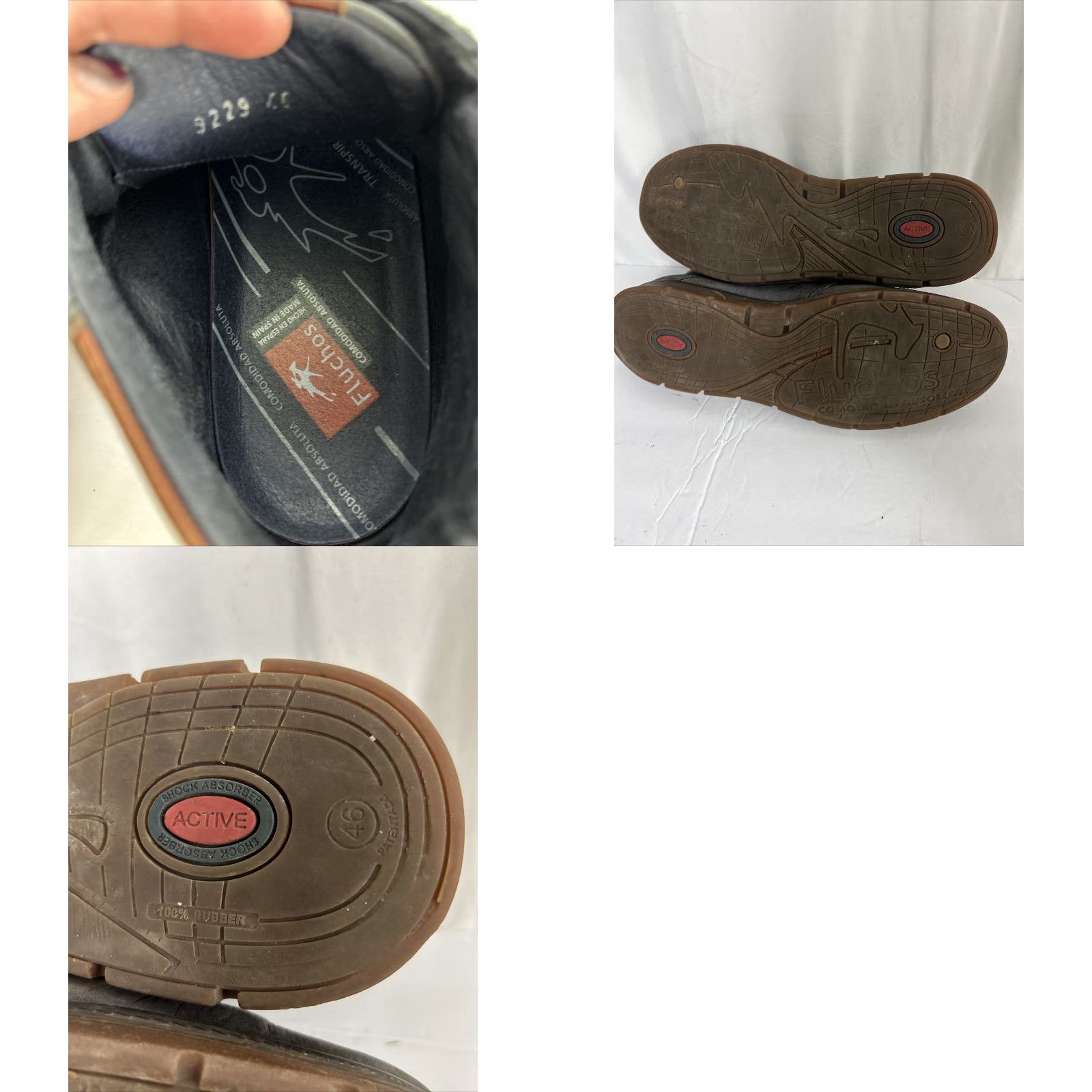 Vintage Fluchos Boots Chukka Leather Navy Blue 46 US 13 Men Leather Outsole Spain Mens Size 46 Navy Blue Leather Chukka Boots Men Shoes Size US 13 / EU 46 - 10 Thumbnail