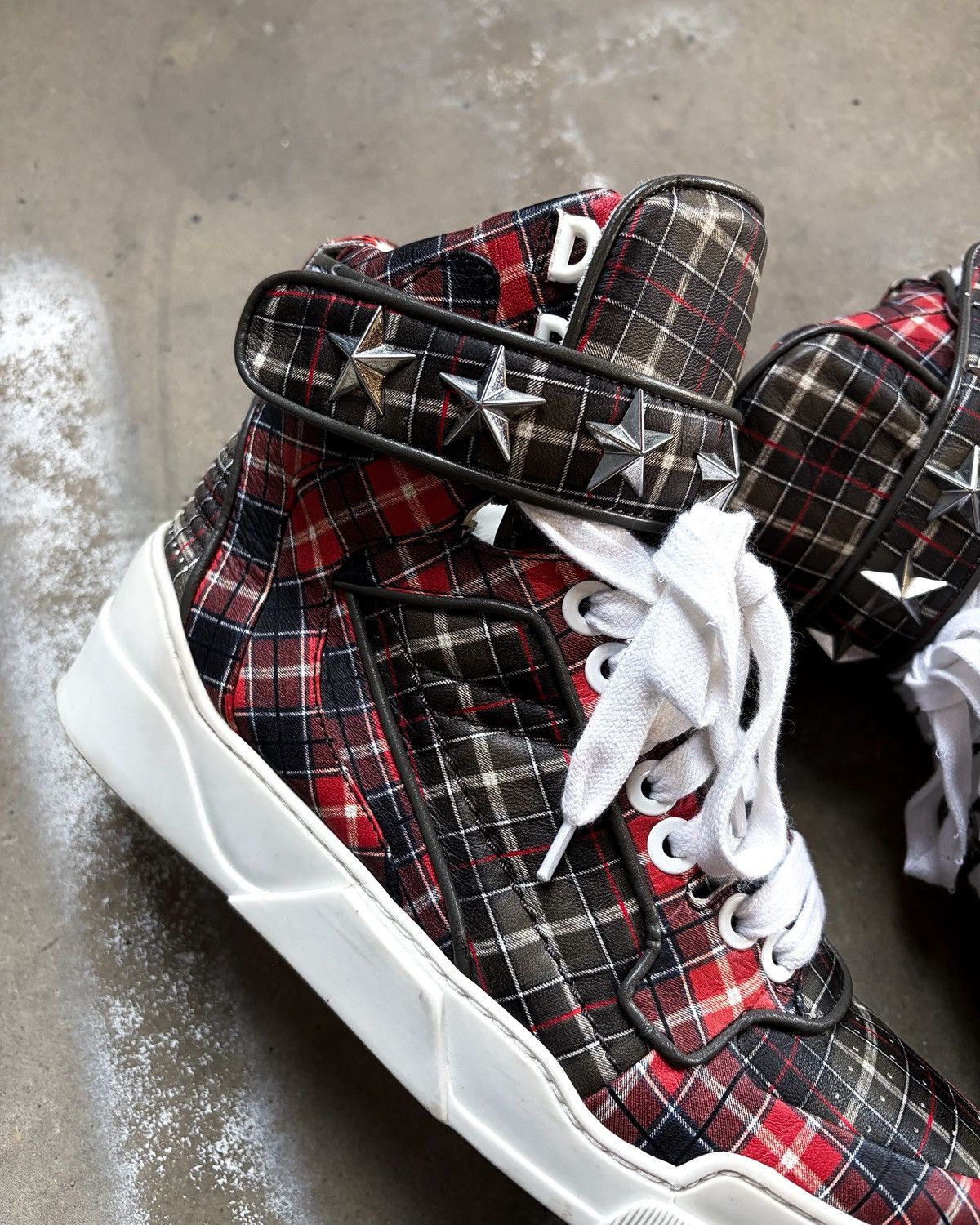 Givenchy S/S14 PLAID TYSON HIGH TOP Size US 7 / EU 40 - 4 Thumbnail