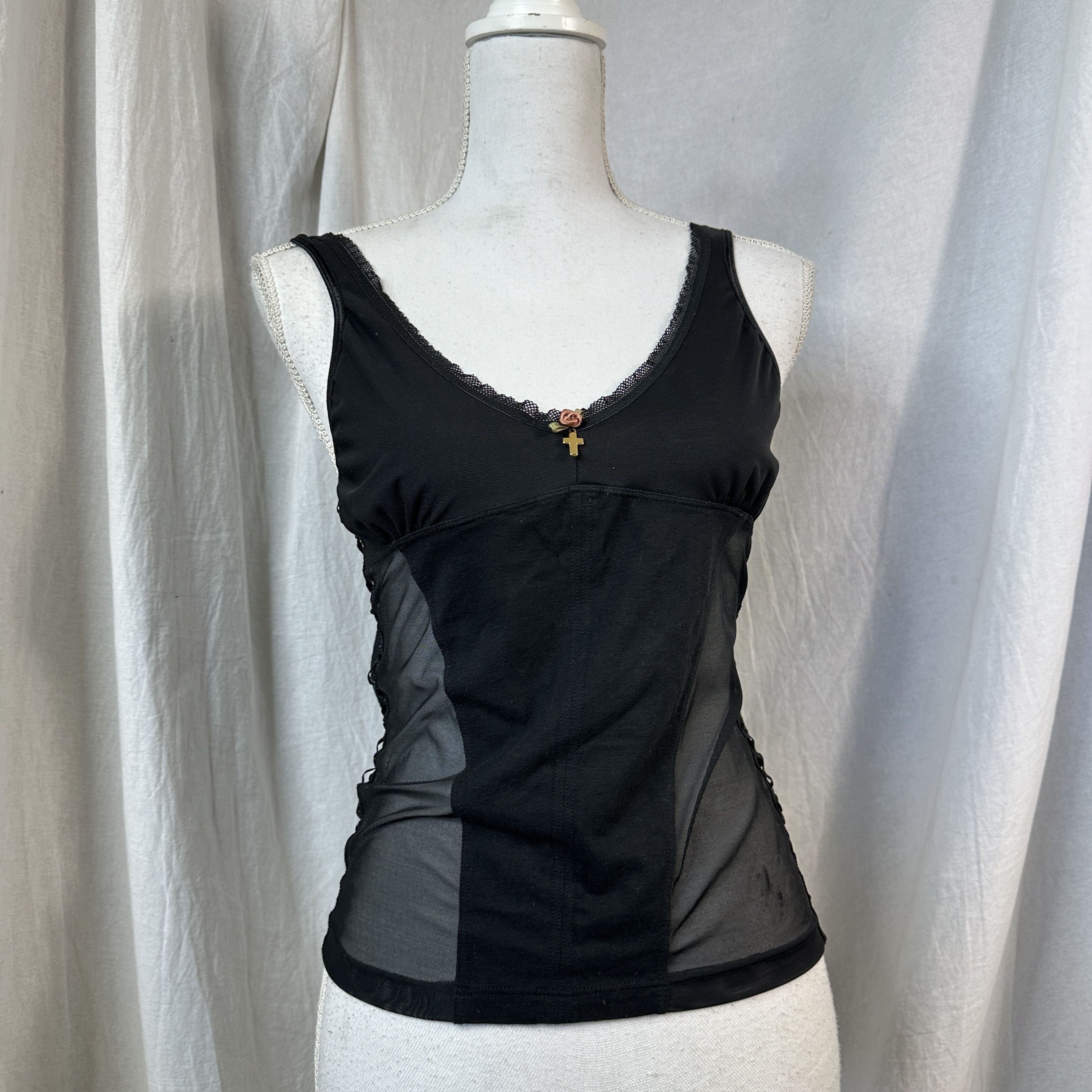 Vintage Top Mesh Vintage Vive Maria Y2K Size L / US 10 / IT 46 - 2 Thumbnail