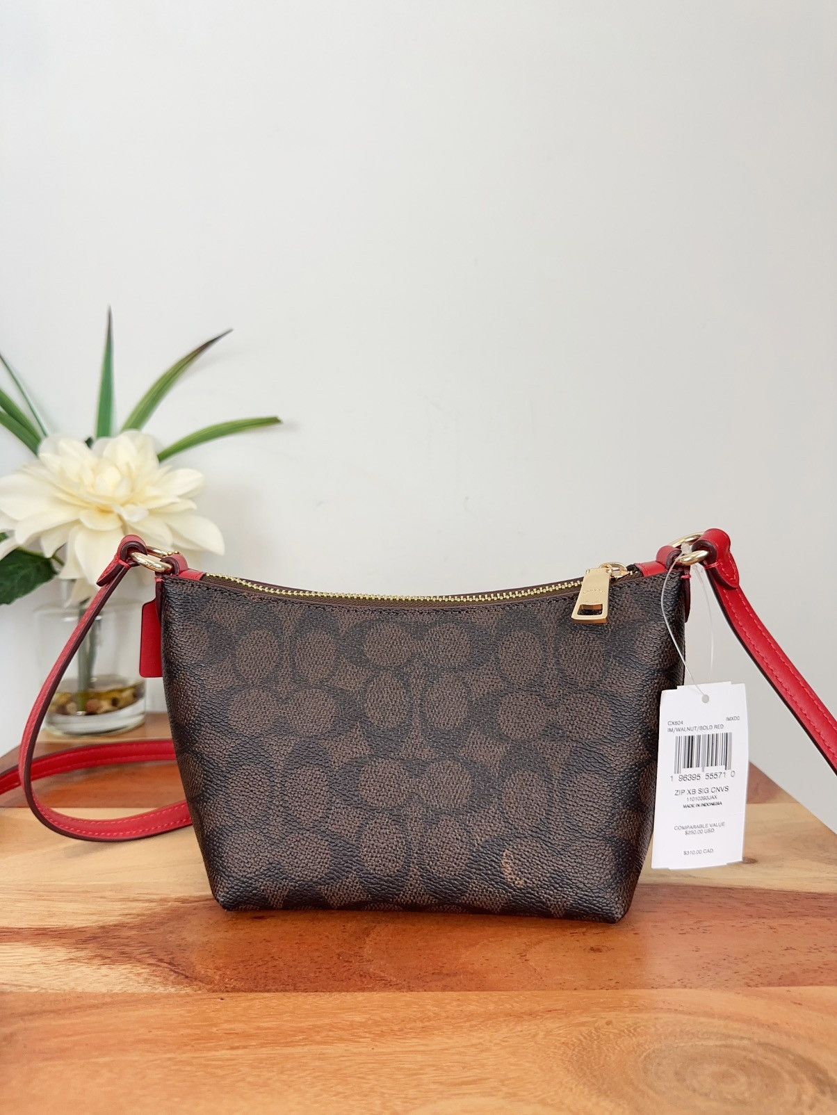 Coach NWT Coach Zip Top Crossbody Bag In Signature Canvas Size ONE SIZE - 3 Thumbnail
