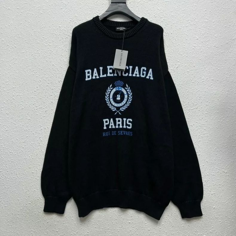 Balenciaga Balenciaga Wheat Crown Knit Sweater Size US L / EU 52-54 / 3 - 1 Thumbnail