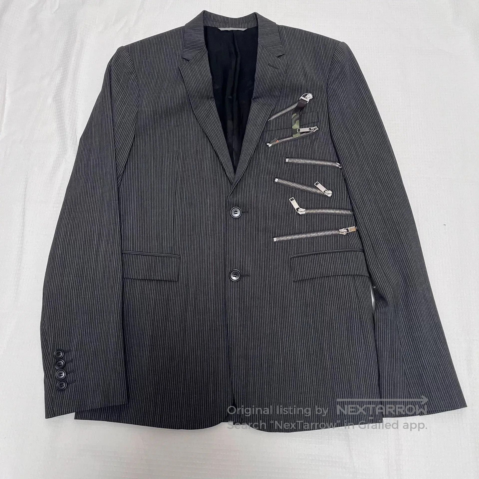 Dior Dior Gray Zipper Blazer Size 44. Size US S / EU 44-46 / 1 - 1 Thumbnail