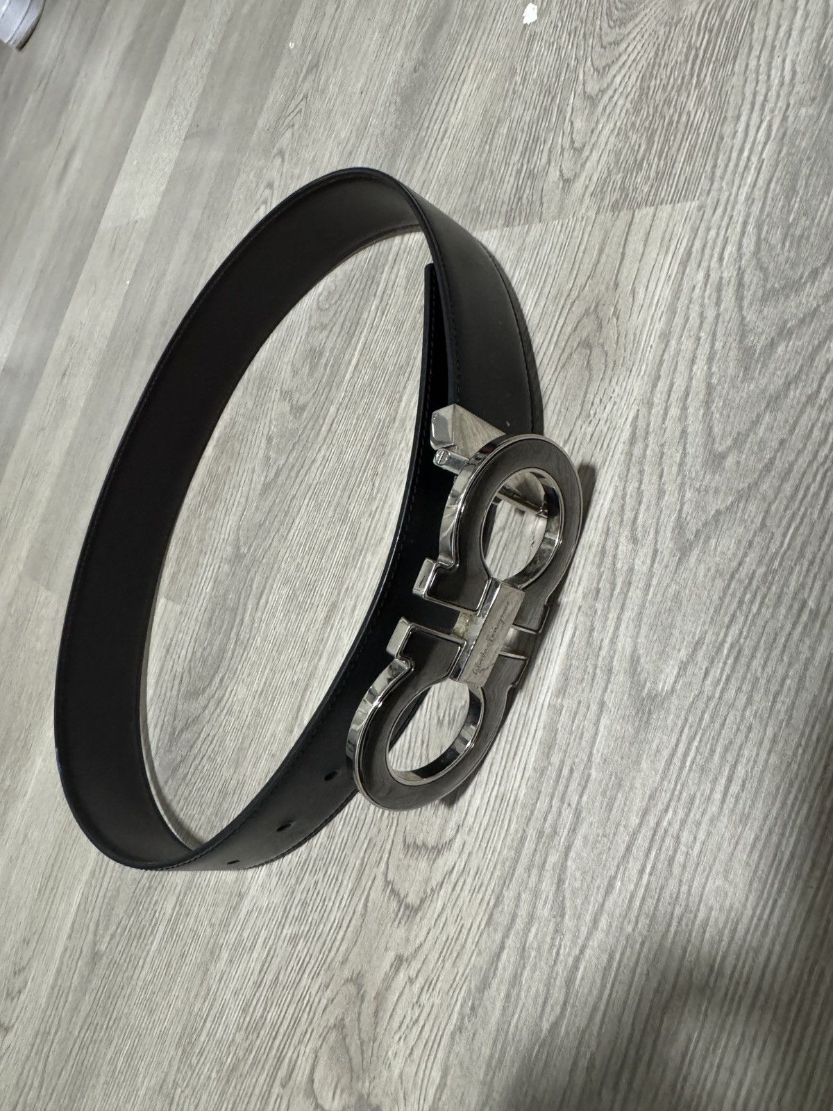 Salvatore Ferragamo Black and brown reversable ferrogamo belt Size 34 - 1 Thumbnail