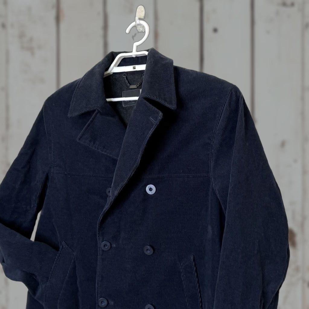 Ted Baker Ted Baker Peacoat Mens Size 3 US 38 Dark Blue Corduroy Double Breasted Nautical Size US XXS / EU 40 - 1 Thumbnail