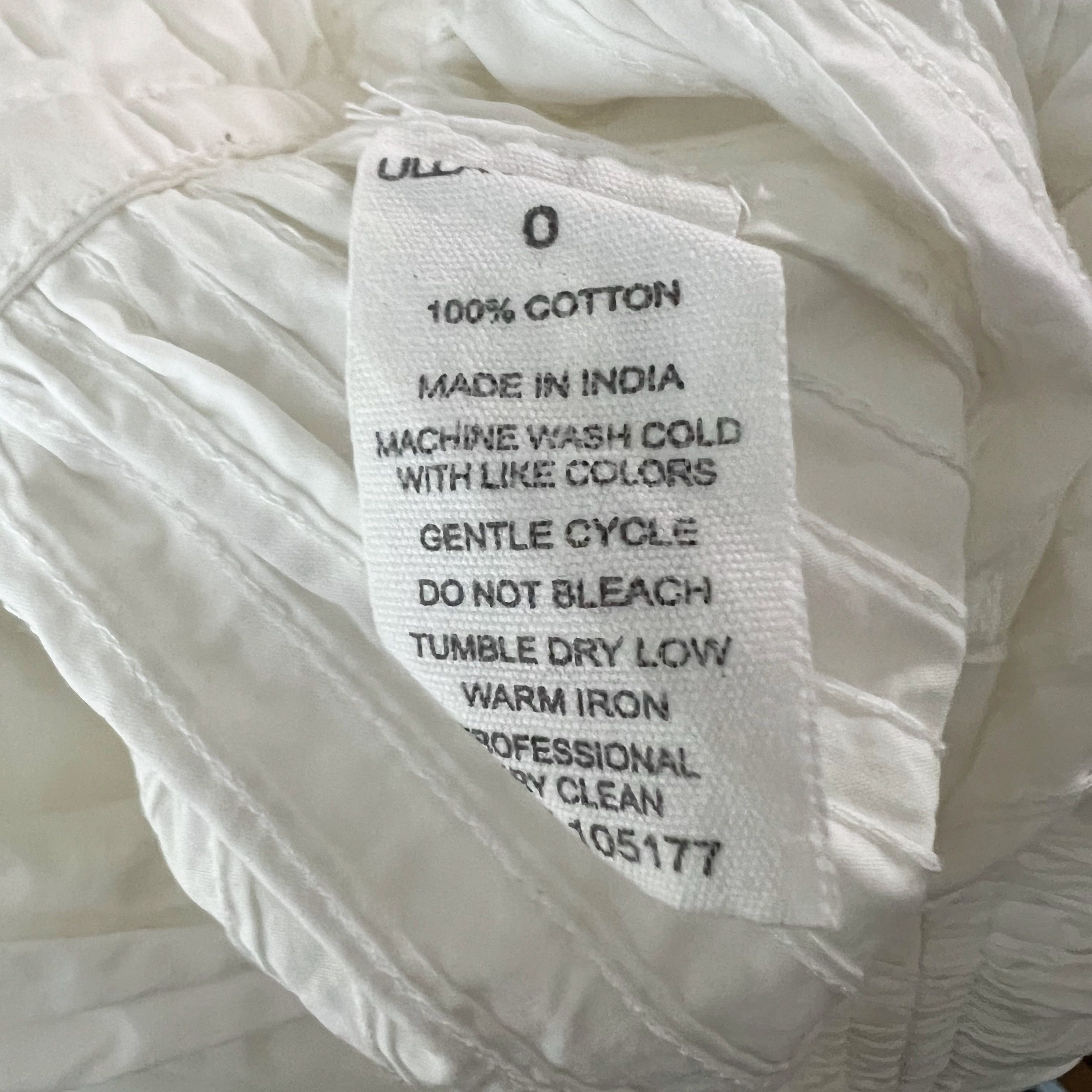 Ulla Johnson Ulla Johnson Adaleigh Cotton Ruched Ruffe Size XS / US 0-2 / IT 36-38 - 3 Thumbnail