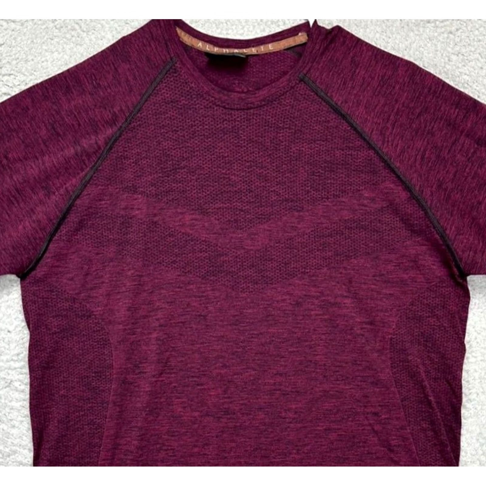 Vintage ALPHALETE Compression T-Shirt Adult Medium Purple Heather Exercise Tee Men Size US M / EU 48-50 / 2 - 2 Thumbnail