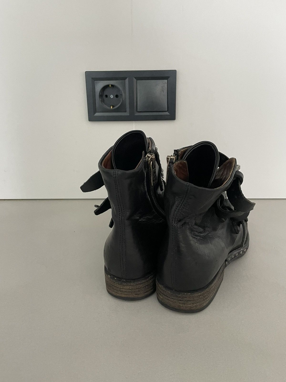 A.S.98 Vintage Archive A.S.98 Goat Fur Leather Biker Boots RARE Size US 7 / IT 37 - 4 Thumbnail