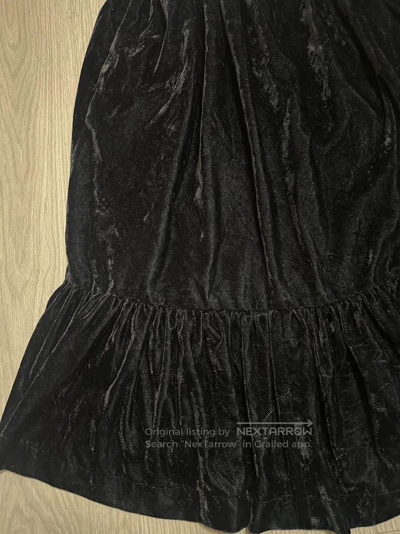 Comme des Garcons Comme Des Garcons size S Black Velvet Large Skirt Pleated Size 23" - 4 Thumbnail
