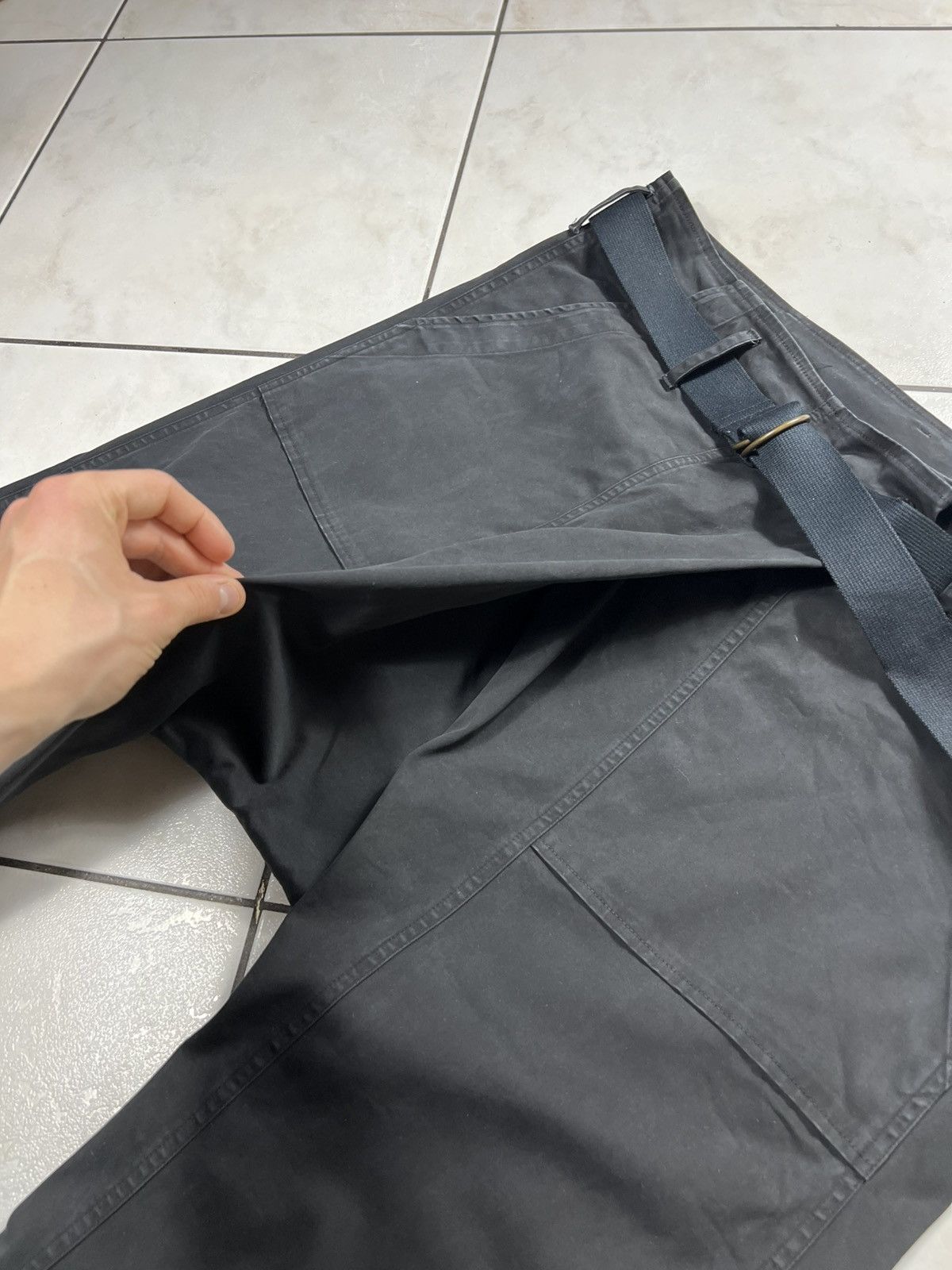 Yohji Yamamoto Semicouture 01 military avant garde pants belt asymmetric Size 30" / US 8 / IT 44 - 8 Thumbnail