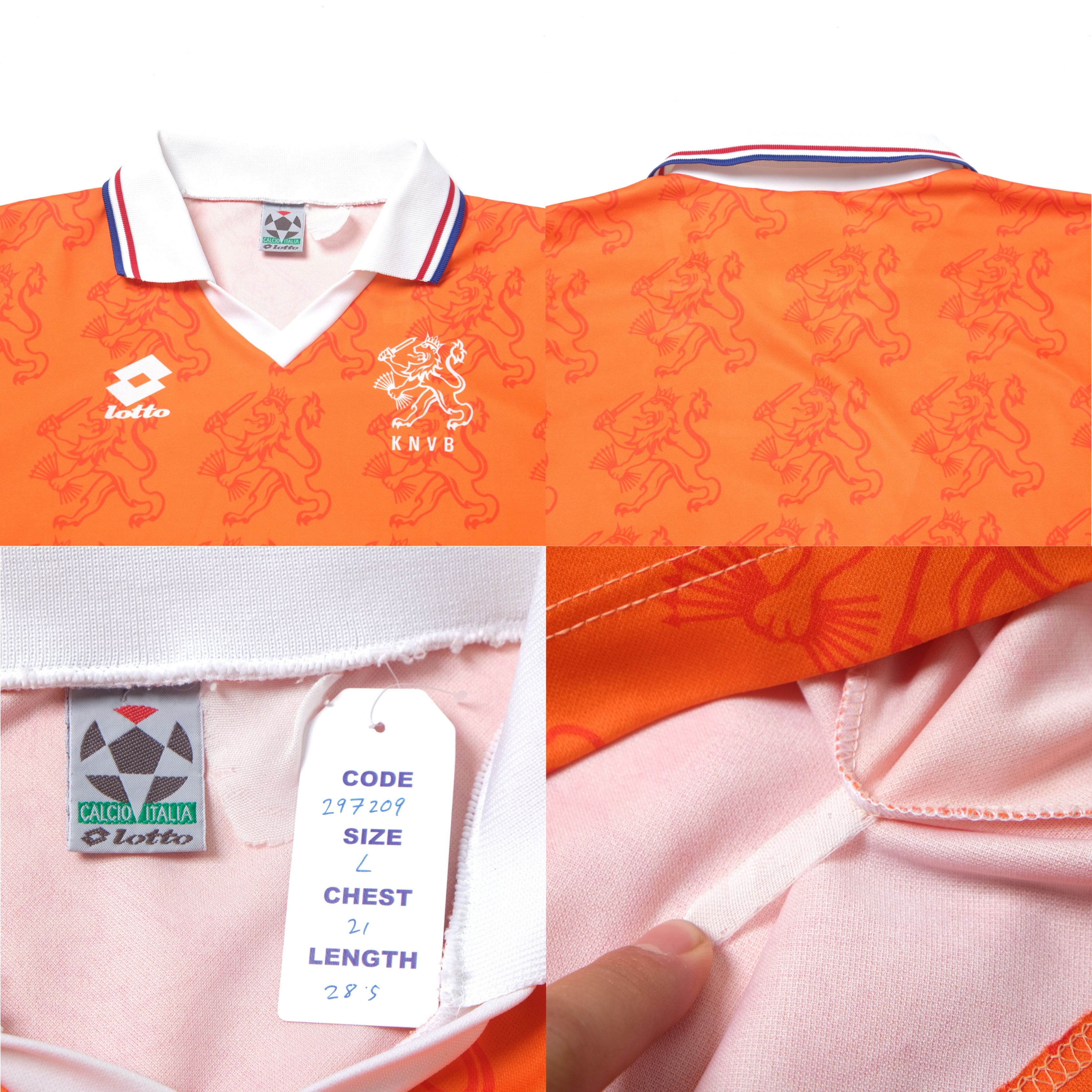 Lotto Sport 1994/95 Netherlands Home Shirt Lotto (L) Size US L / EU 52-54 / 3 - 3 Thumbnail