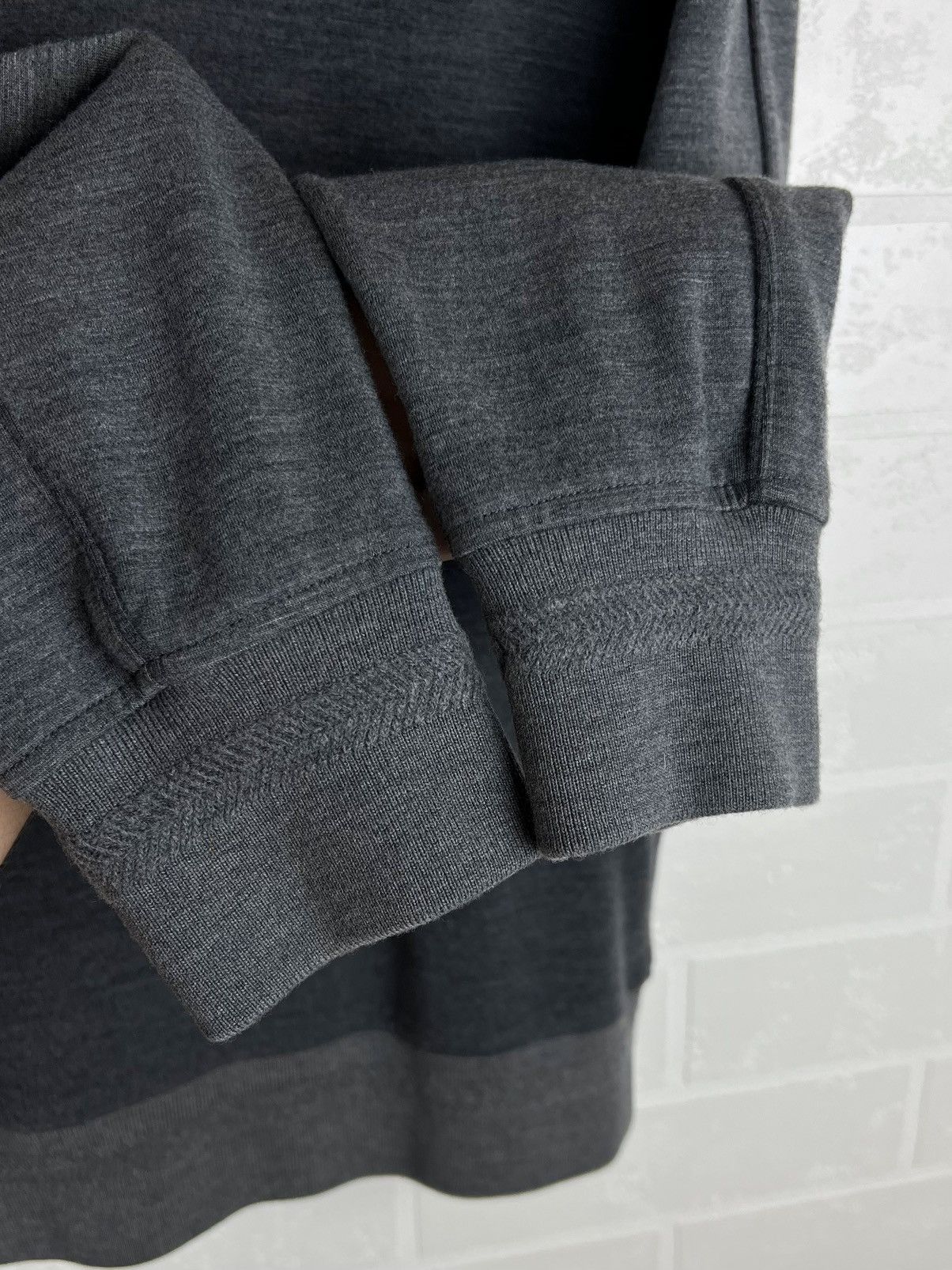 Loro Piana LORO PIANA Hoodie Sweater Virgin Wool Gray Men’s Size US L / EU 52-54 / 3 - 12 Thumbnail