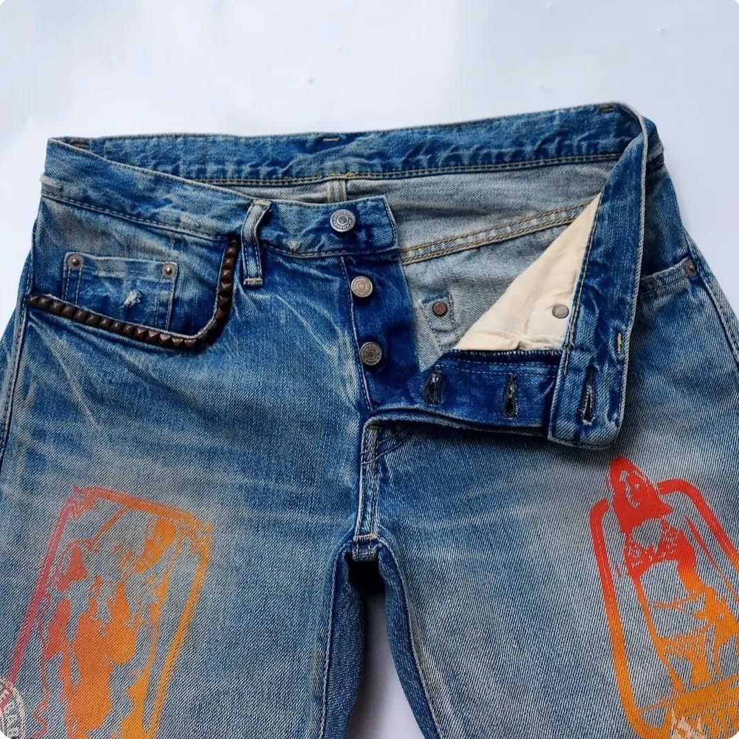 Hysteric Glamour × Japanese Brand × Vintage Hysteric Glamour Search And Destroy Selvedge Denim Pants Size US 30 / EU 46 - 6 Thumbnail
