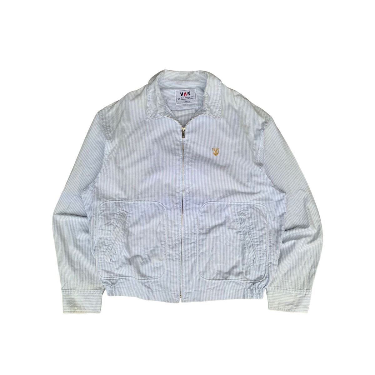 image of Archive 90's Vintage Van Jac Inc Walker Work Jacket in White, Men's (Size Medium)