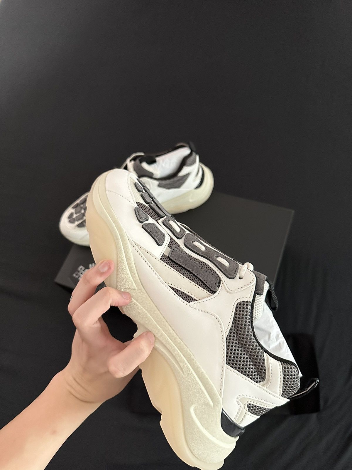 Amiri Amiri Tan Grey Bone Runner Size US 11 / EU 44 - 5 Thumbnail