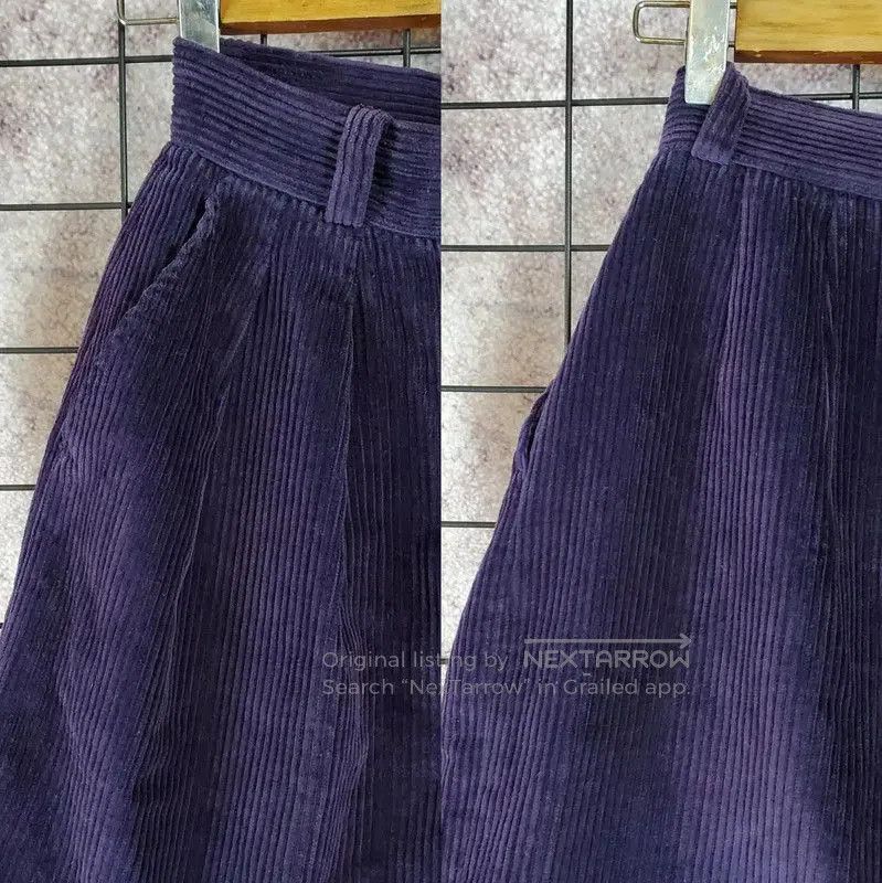 Kenzo KENZO Purple Cotton Asymmetrical Casual Pants . Size 23" - 2 Thumbnail