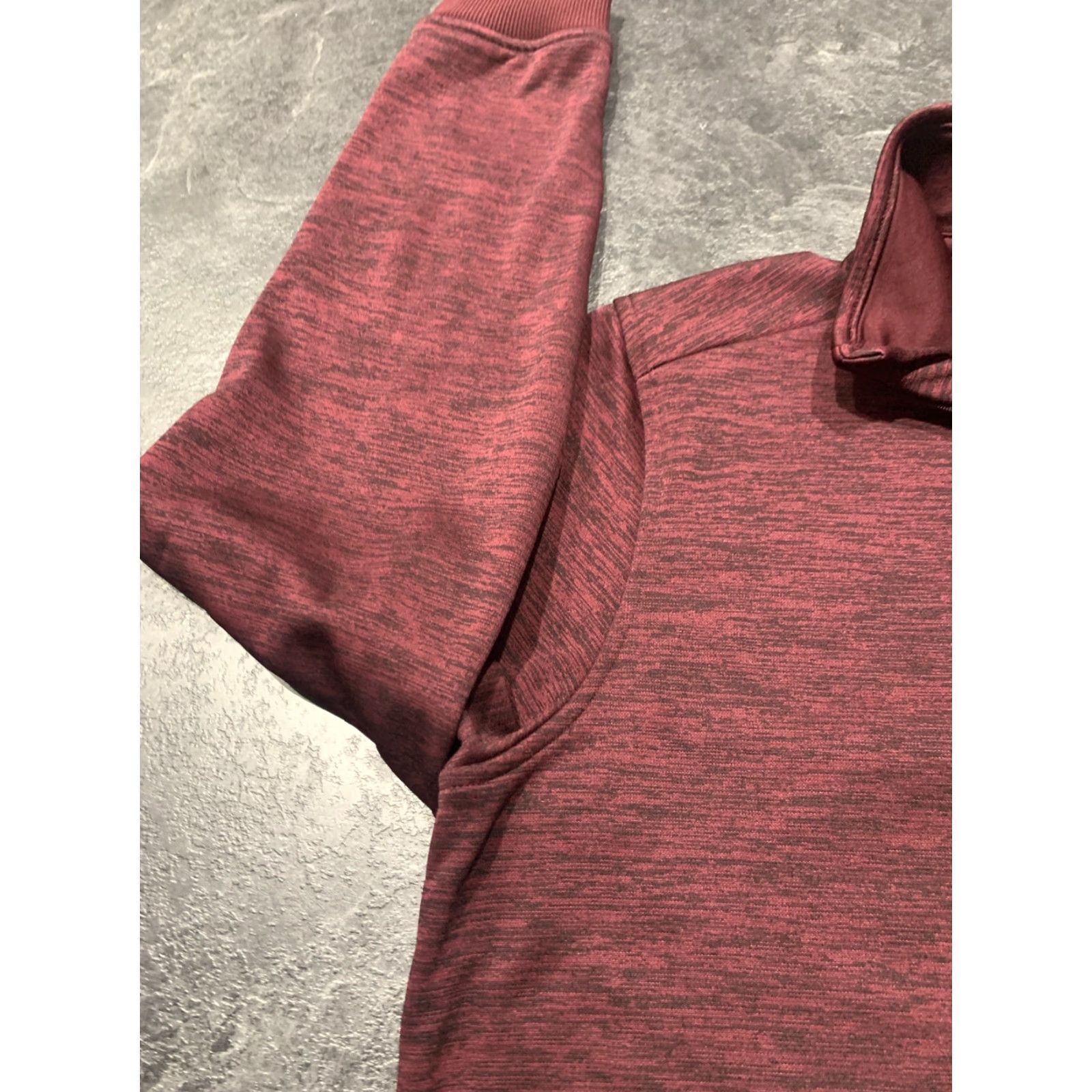 Under Armour Under Armour Sweater Mens M Maroon Heathered 1/4 Zip Pullover Casual Mock Neck Golf Size US M / EU 48-50 / 2 - 6 Thumbnail