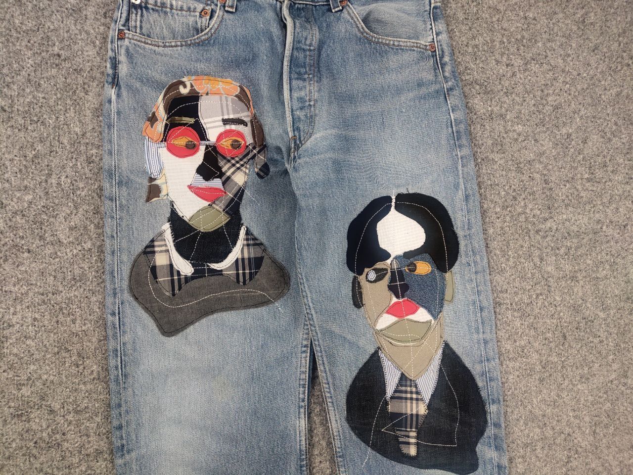 Levi's Vintage 90's Levi’s 501 Sashiko Logo Jeans Japan watanabe Size US 33 - 5 Thumbnail