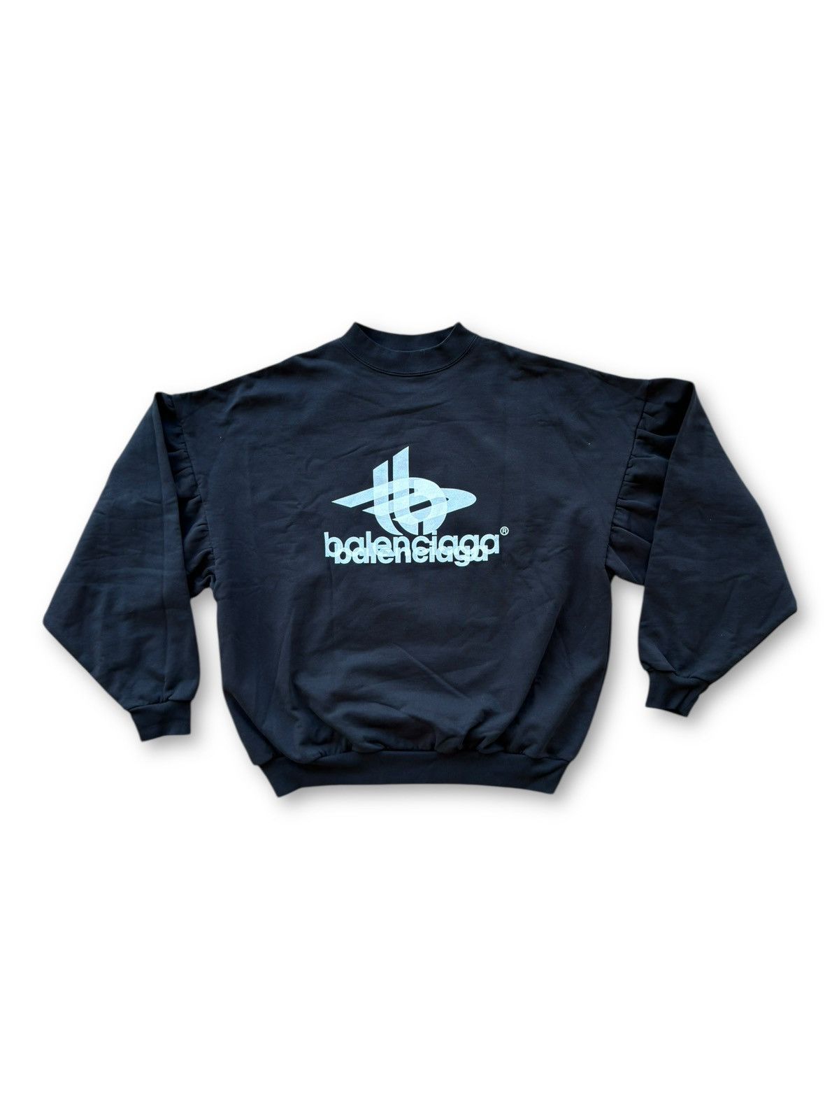 Balenciaga *RARE* BALENCIAGA 3B SPORT LOGO DEMNA GHOST BOXY CREWNECK Size US S / EU 44-46 / 1 - 4 Thumbnail