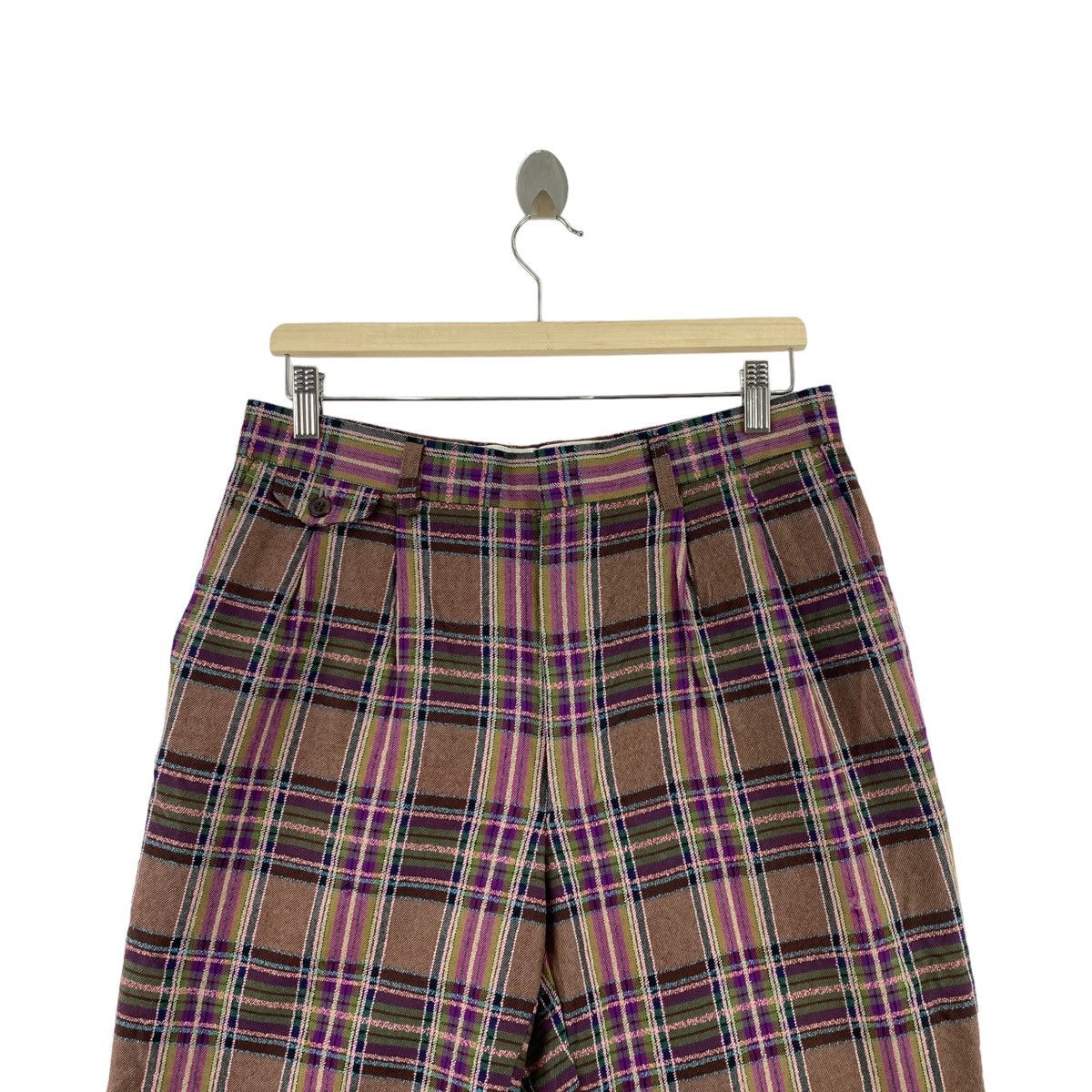 Japanese Brand SIROSET Japanese Brand Check Tartan Brown Straight Cut Size US 32 / EU 48 - 2 Thumbnail
