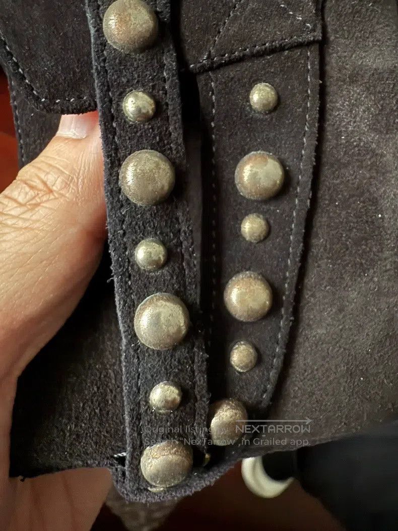Saint Laurent Paris Saint Laurent Paris Black suede studded Chelsea short boot Size US 7 / EU 40 - 6 Thumbnail