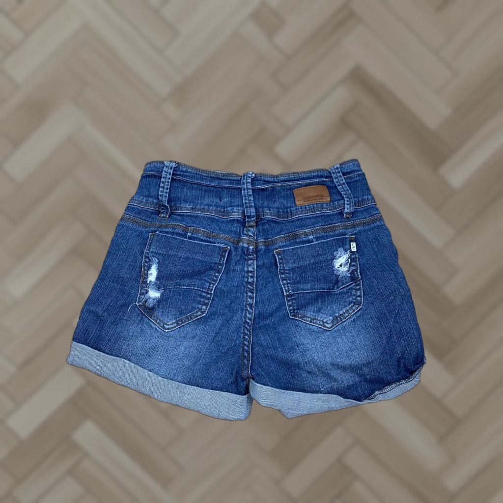 Denime C'est Toi Blue Denim Shorts Size M Casual Distress #3752 Size 32" / US 10 / IT 46 - 1 Thumbnail