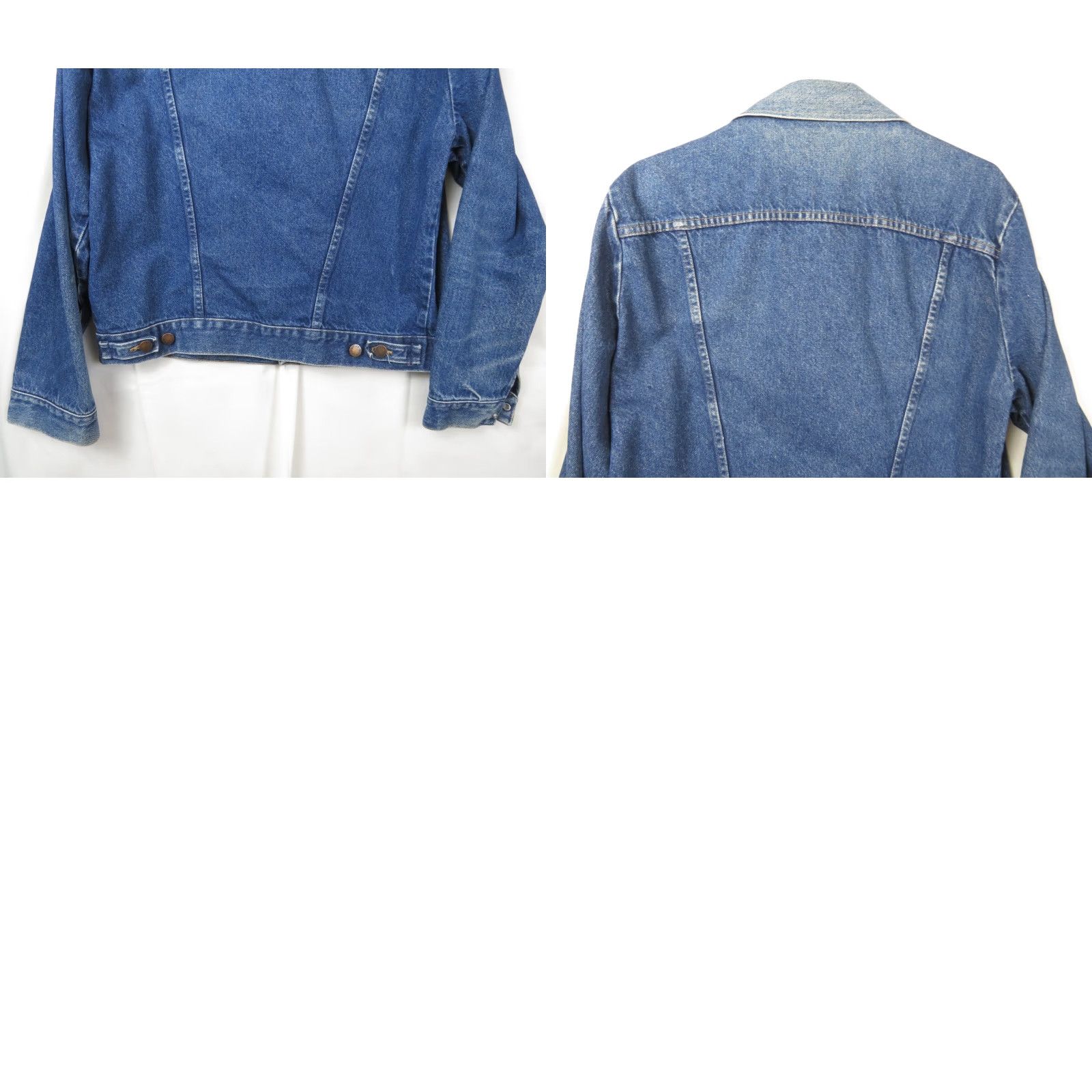 Vintage VINTAGE Rustler Denim Jacket Blue Regular L Mens 80s 90s USA Button Collared Pockets Distressed Size US 33 - 8 Thumbnail