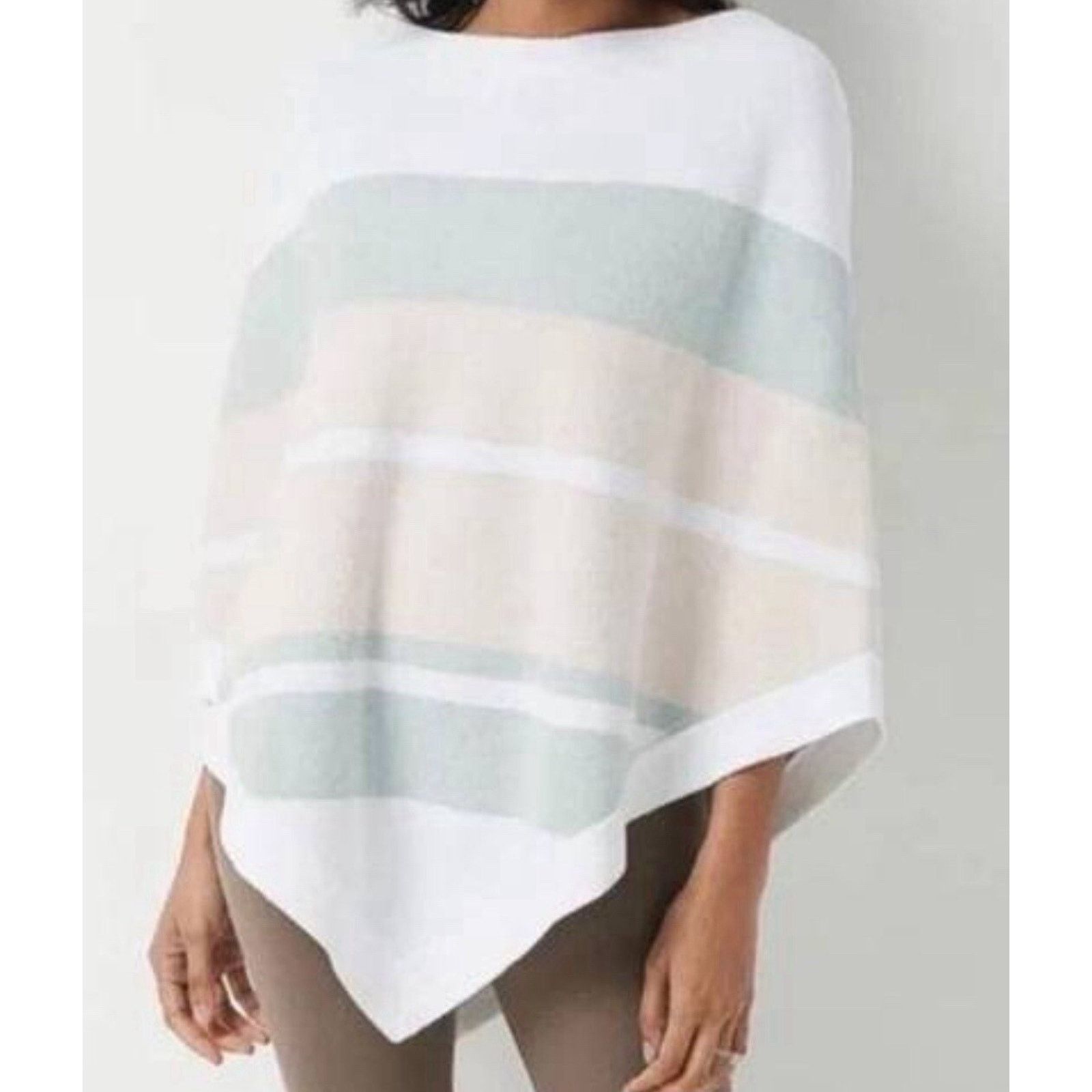 &Daughter Barefoot Dreams CozyChic Breeze Poncho Pink Multi OS A000483 Size ONE SIZE - 1 Thumbnail