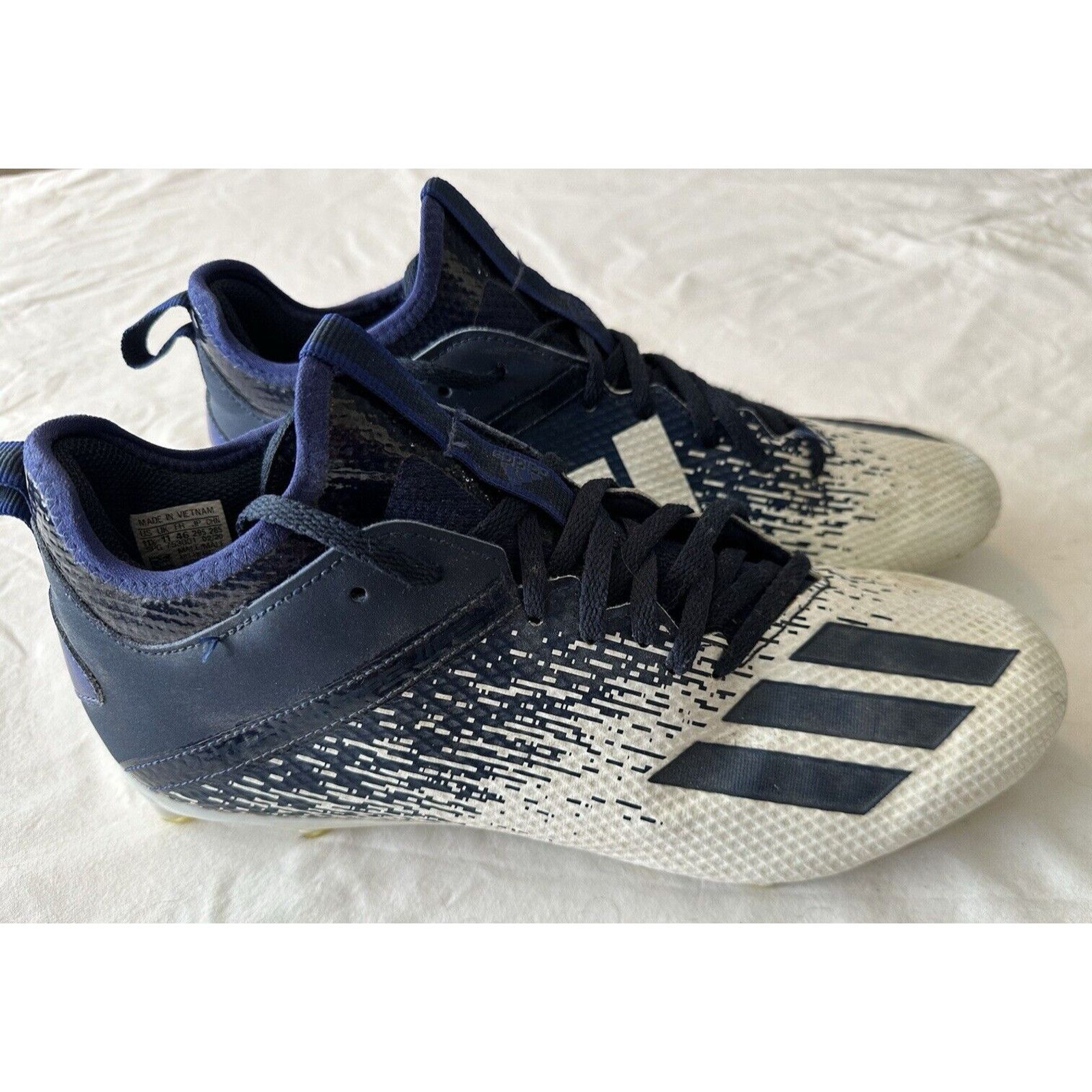 Adidas ADIDAS Adizero Scorch Football Cleats sz 11.5 White/ Blue Size US 11.5 / EU 44-45 - 2 Thumbnail