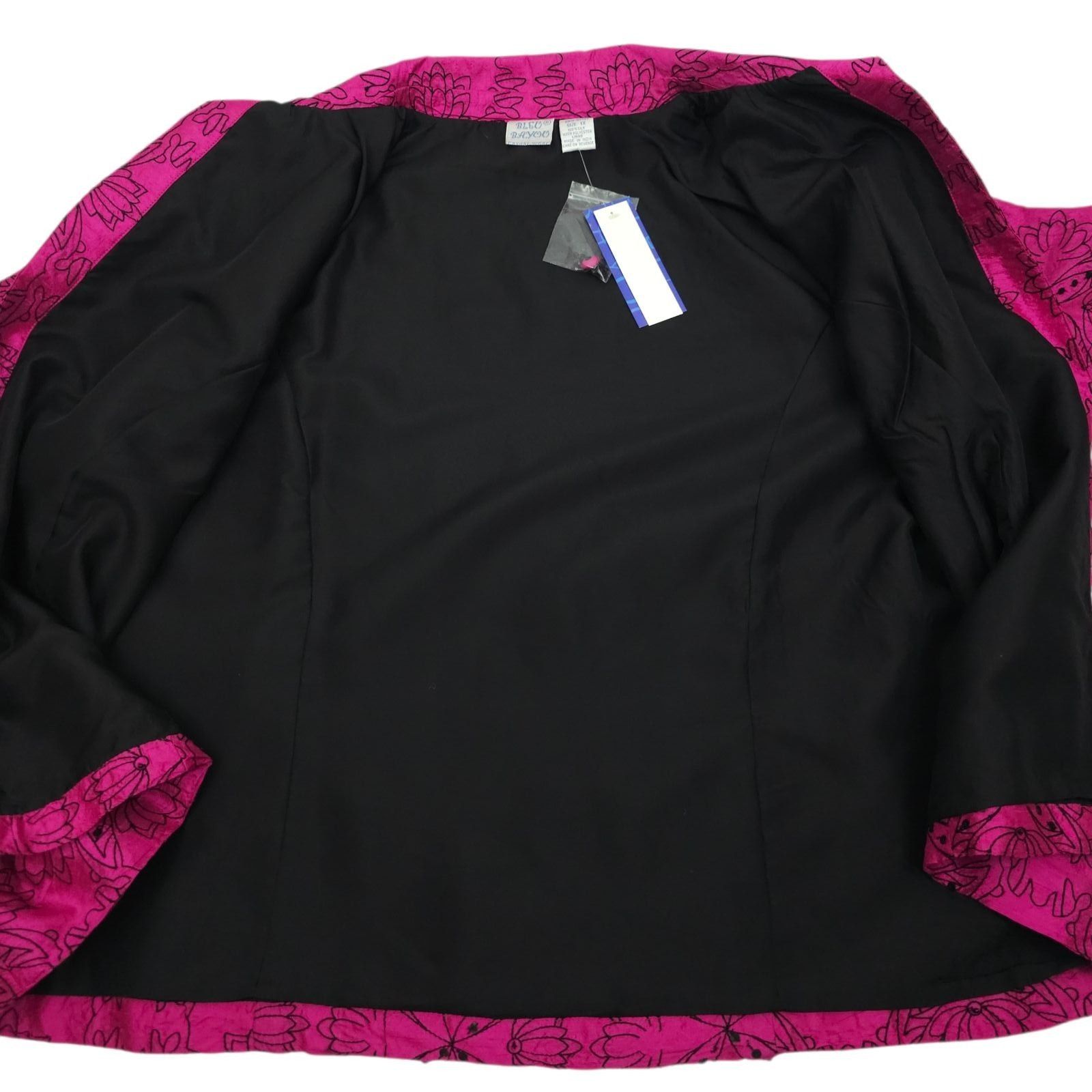 Other Bleu Bayou Pink Embroidered Sequin Jacket 1X Boho Y2K Artsy Size XXL / US 16-18 / IT 52-54 - 9 Thumbnail