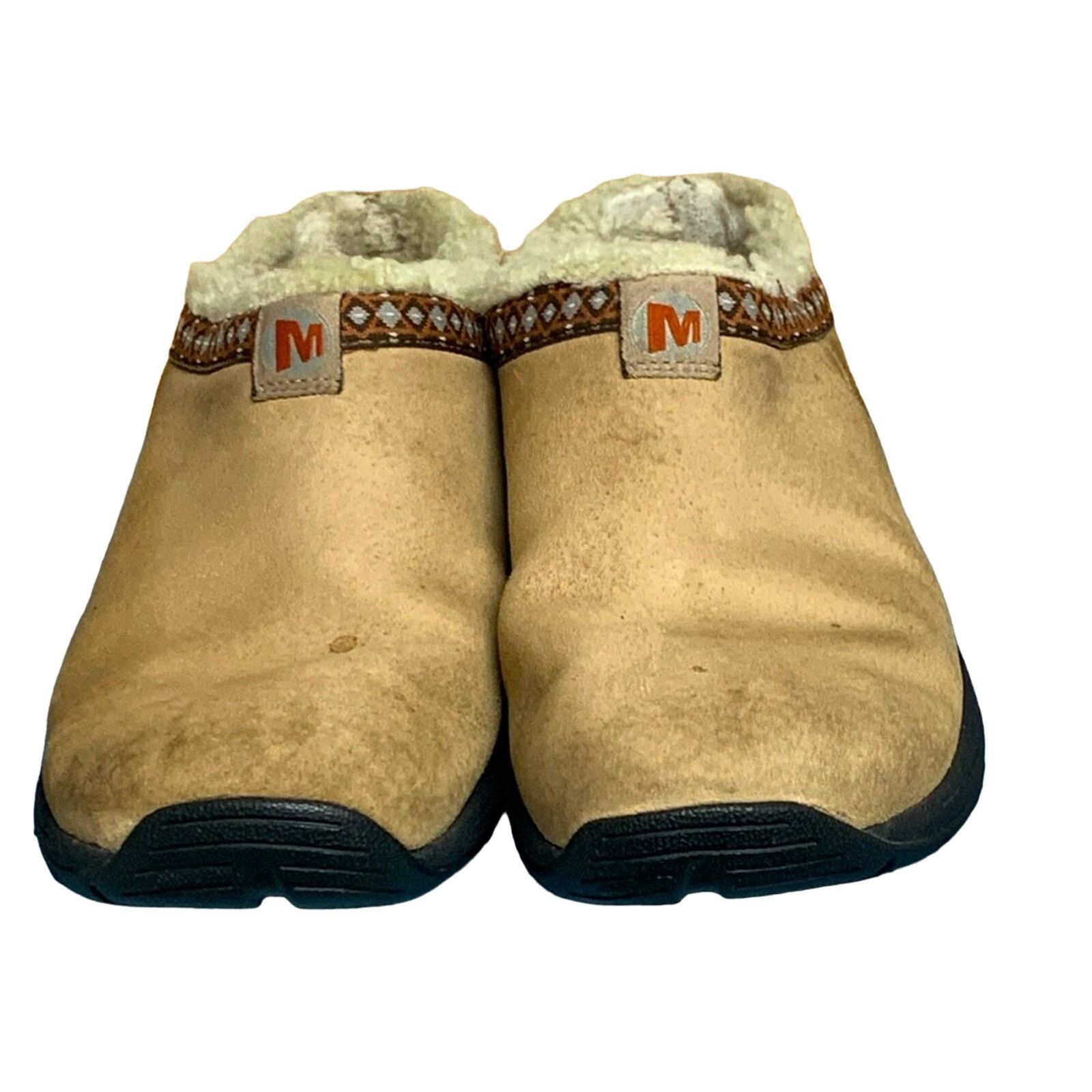 Merrell WOMENS MERRELL ENCORE ICE SLIPON SIZE 8 CLOG BROWN & FUR Size US 8 / IT 38 - 3 Thumbnail