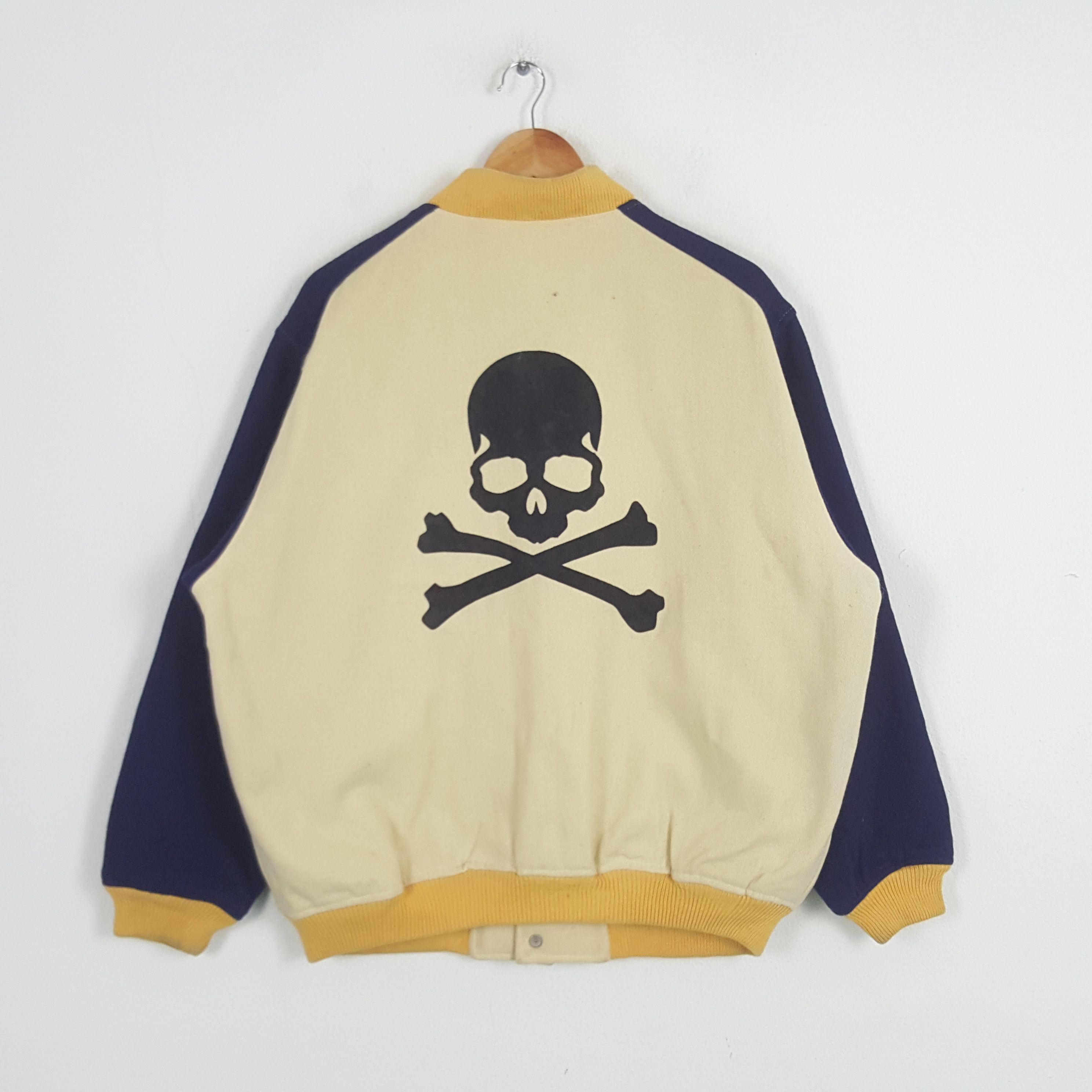 &SONS × Vintage Vintage Sons Sport Japanese Skulls Varsity Jacket C275N25 Size US XL / EU 56 / 4 - 1 Thumbnail