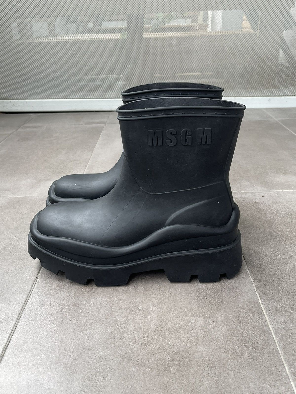 MSGM !DS! SS23 MSGM Scarpa Black Rubber Boots Size US 11 / EU 44 - 11 Thumbnail