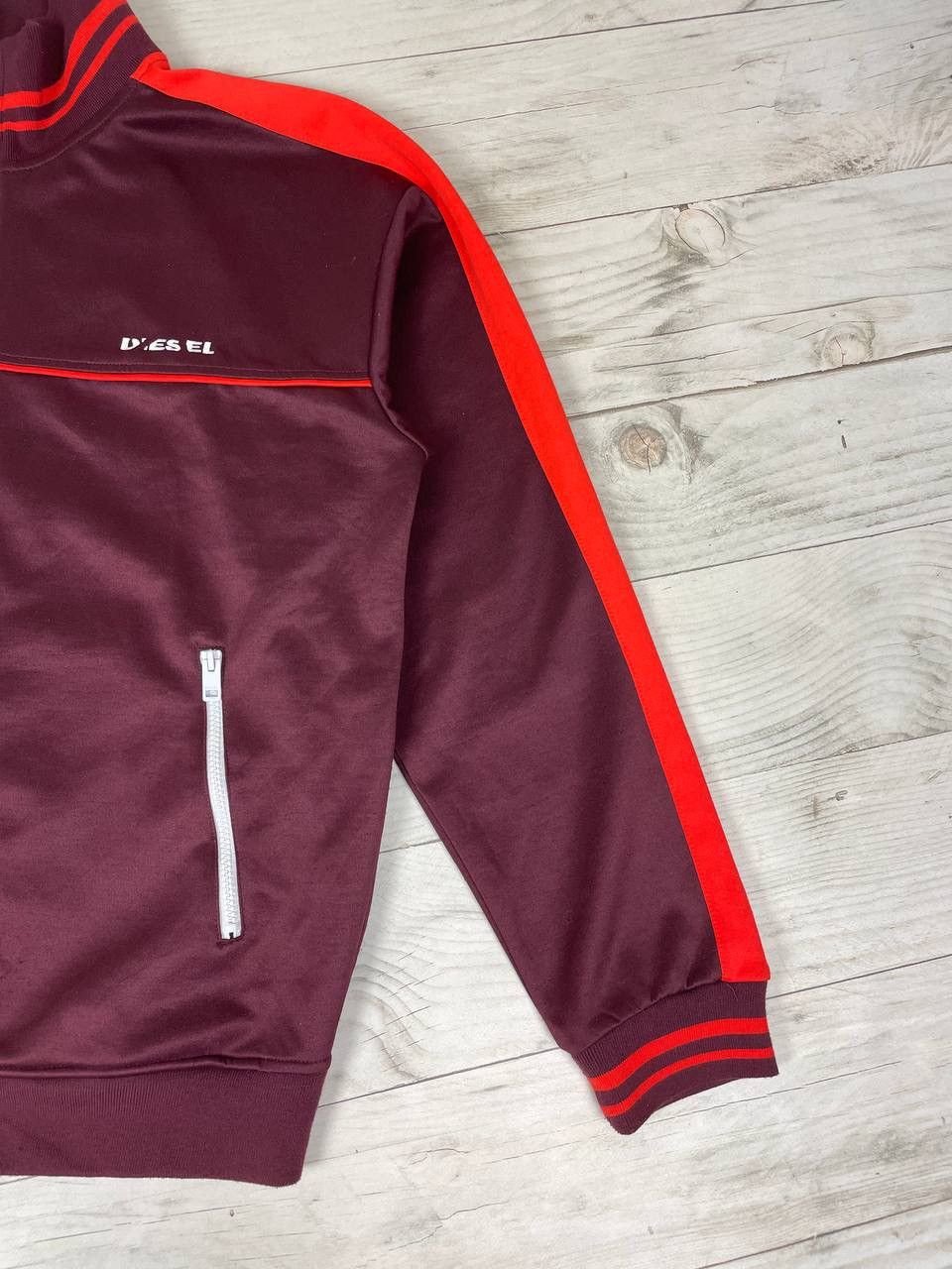 Diesel Vintage Diesel Track Jacket Men Size 2XL Burgundy Size US XXL / EU 58 / 5 - 5 Thumbnail
