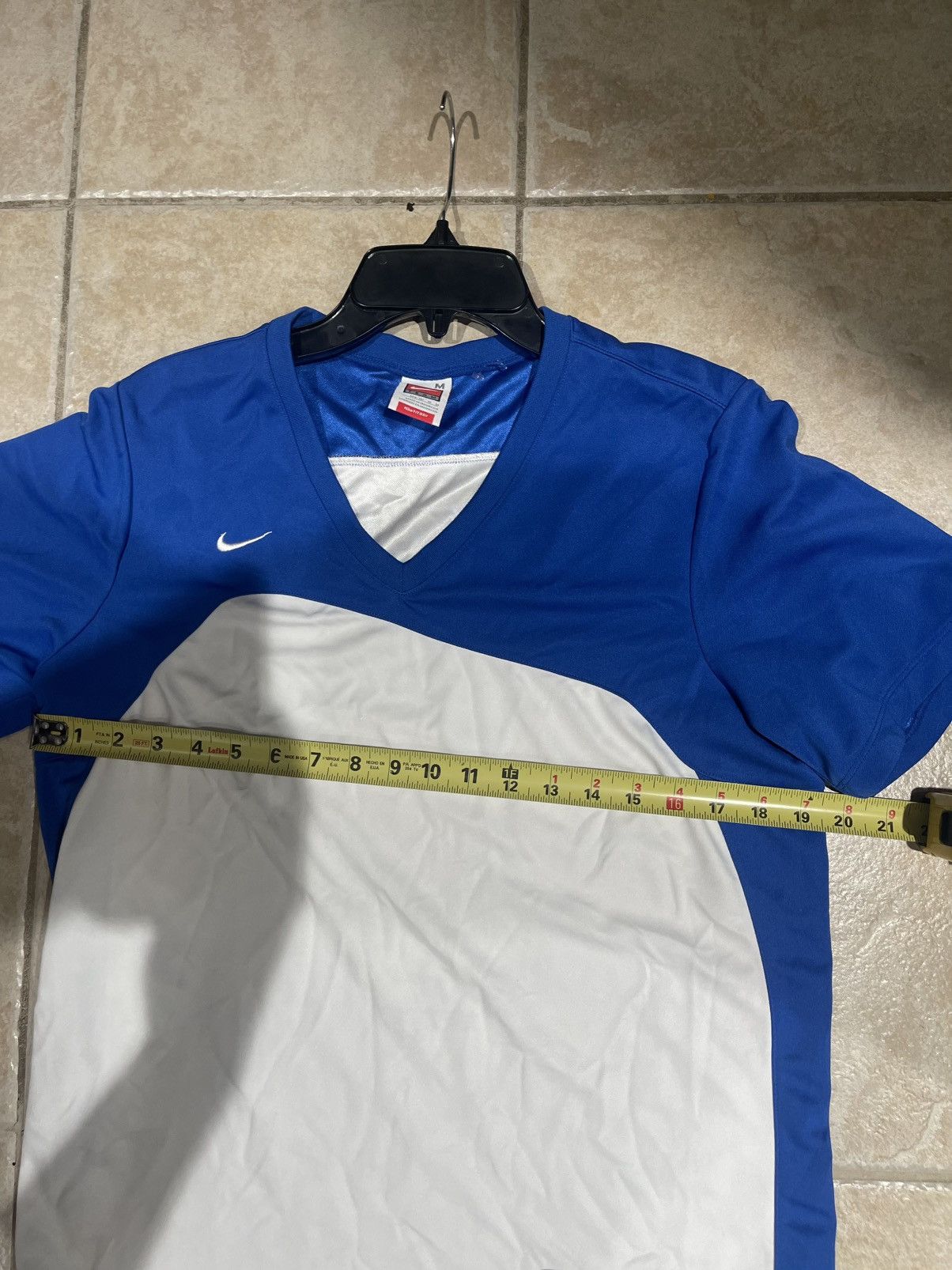Nike Nike Dri Fit V Neck Team Jersey ~ Mens Size M~ Blue & White Size US M / EU 48-50 / 2 - 7 Thumbnail