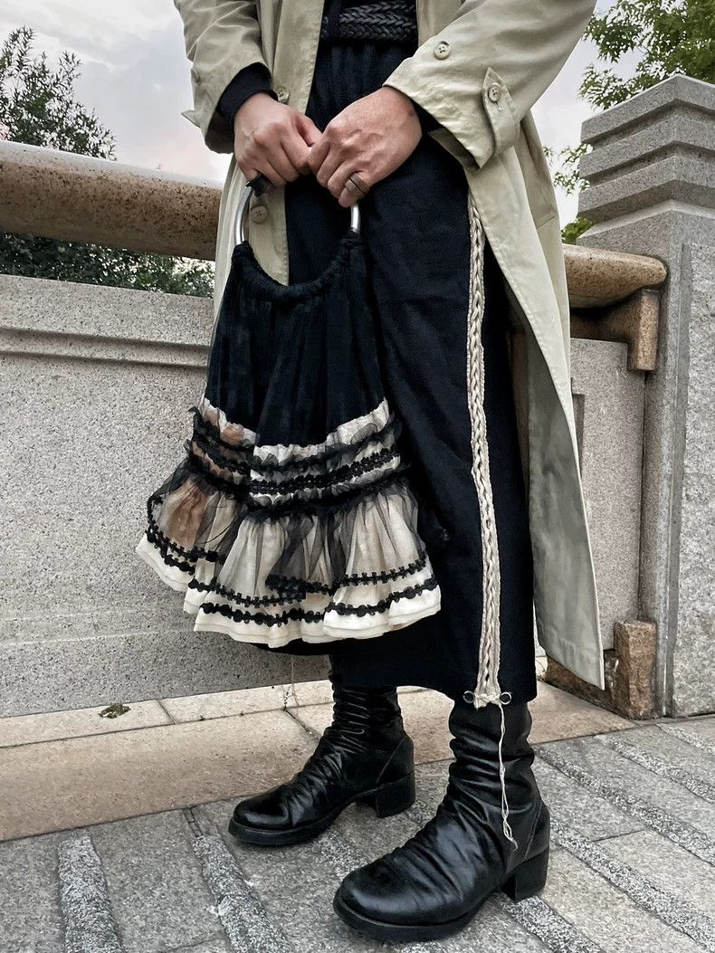 Yohji Yamamoto Yohji Yamamoto size 3 Main Line Palace Style Woven Fringe Size US 30 / EU 46 - 2 Thumbnail
