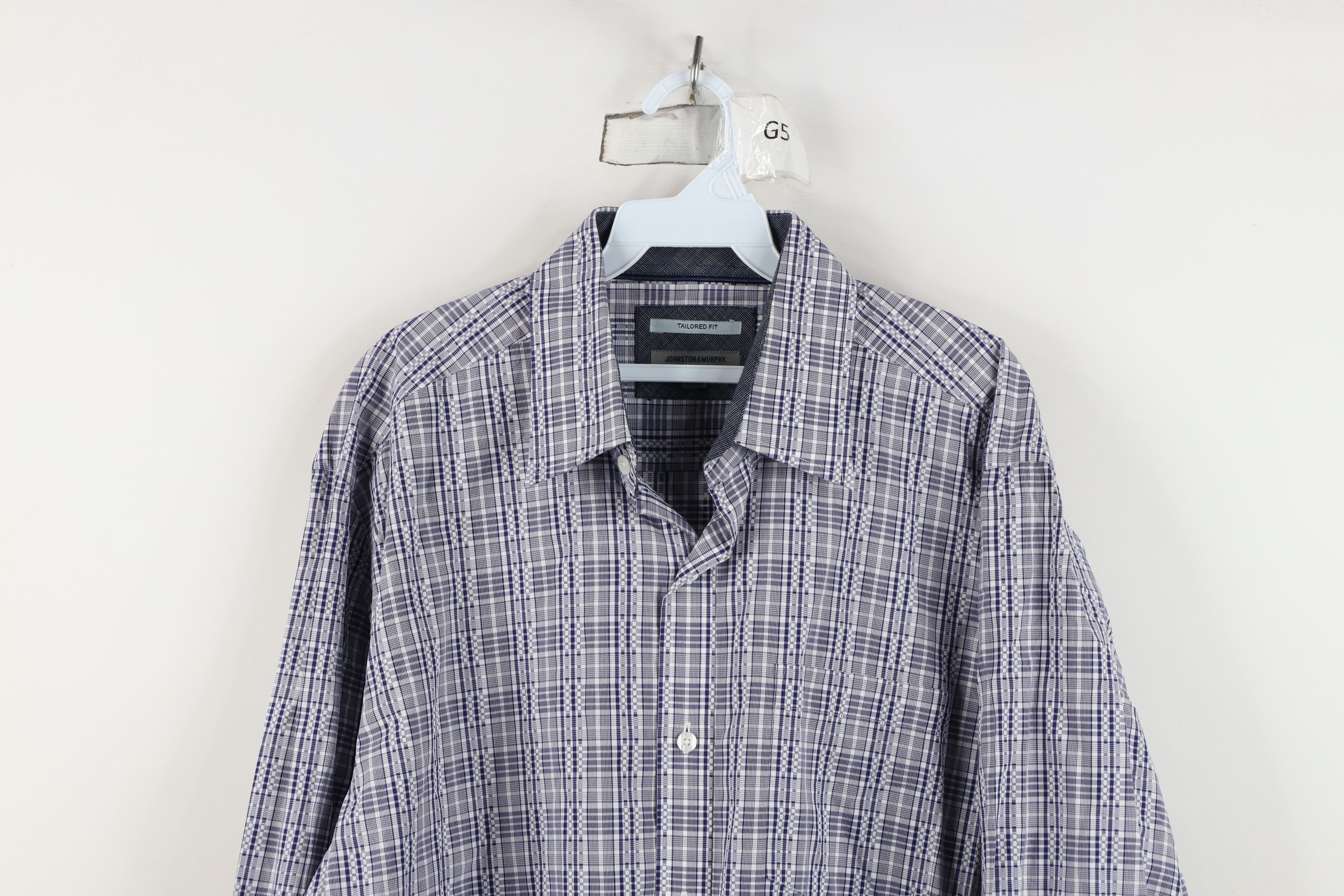 Johnston & Murphy Johnston & Murphy Fit Checkered Knit Collared Button Shirt Size US L / EU 52-54 / 3 - 2 Thumbnail