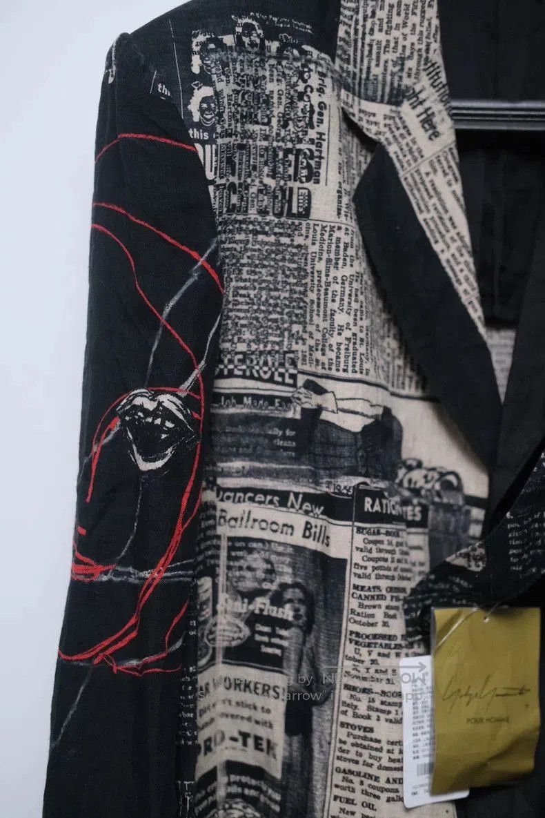 Yohji Yamamoto Yohji Yamamoto 22SS Runway Newspaper Blazer. Size US M / EU 48-50 / 2 - 4 Thumbnail