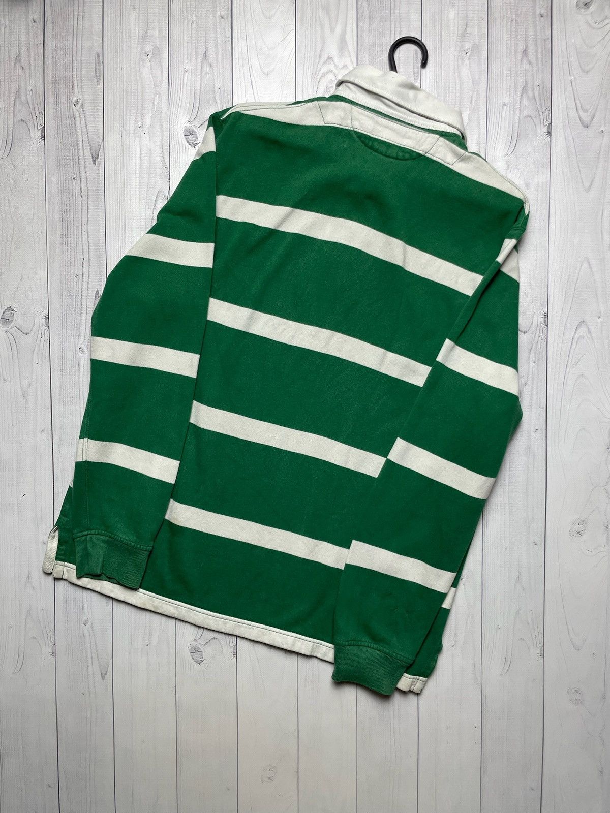 Polo Ralph Lauren × Vintage Vintage polo Ralph Lauren green striped rugby shirt long L Size US L / EU 52-54 / 3 - 4 Thumbnail