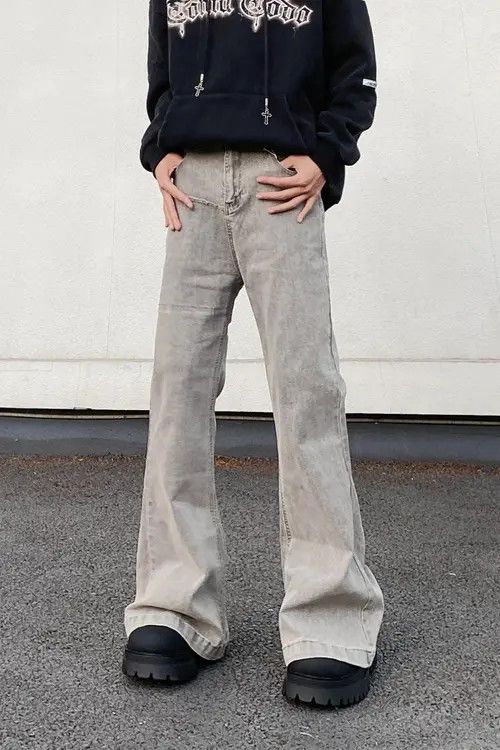 VIBE Gray Flared Jeans Size US 30 / EU 46 - 6 Thumbnail