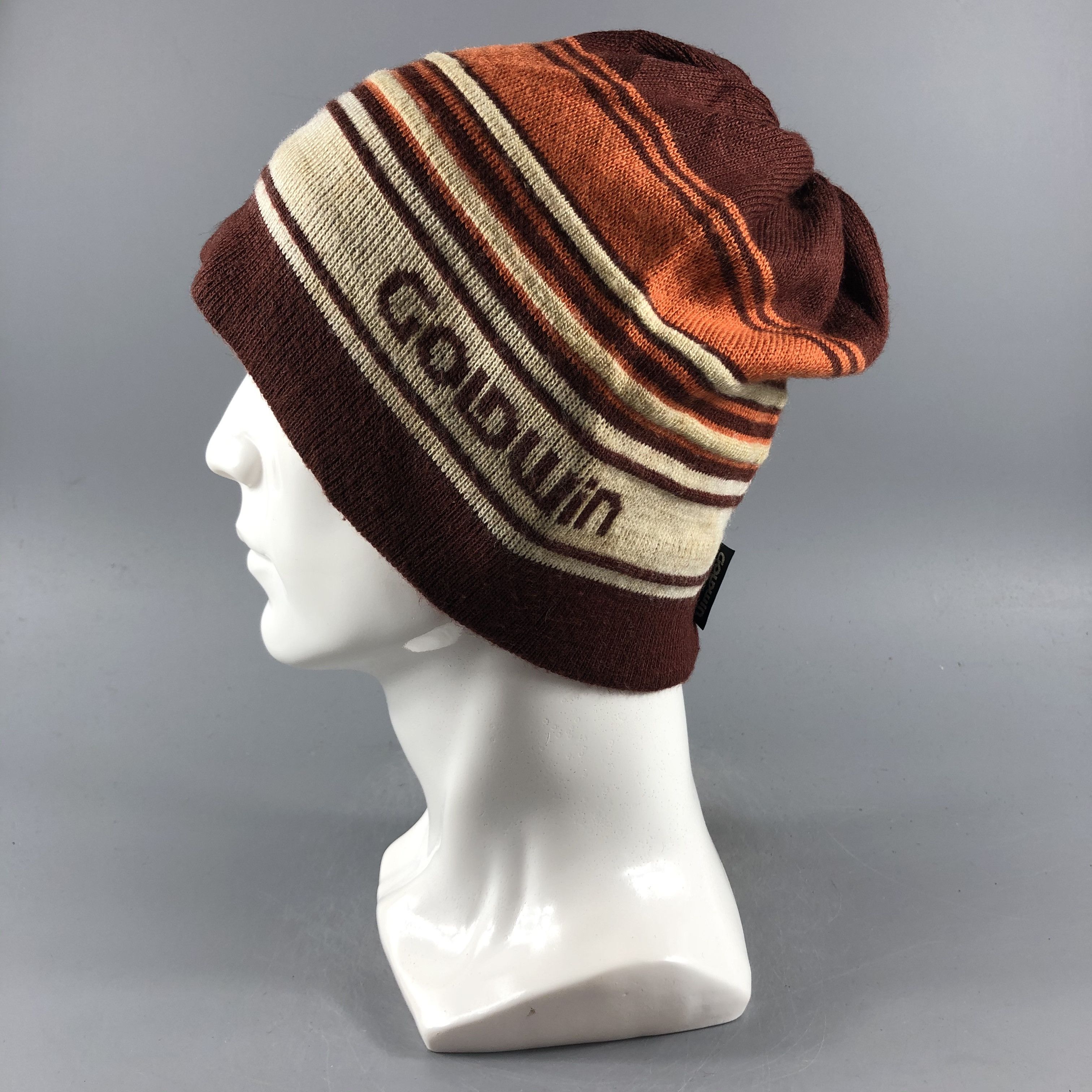 Goldwin × Vintage Goldwin Stripe Beanie Snow Hat Snow Cap -D229 Size ONE SIZE - 1 Thumbnail