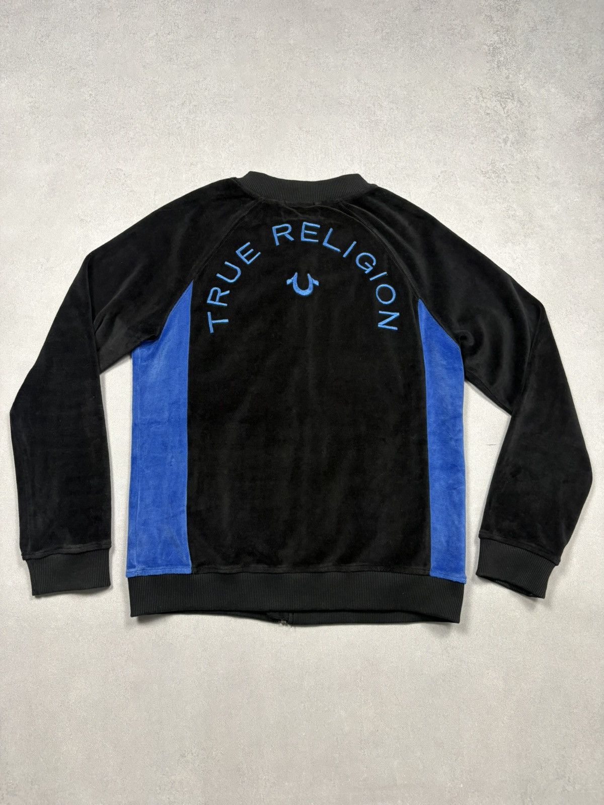 True Religion True Religion Velour Track Jacket Full Zip Japanese M Y2K Size M / US 6-8 / IT 42-44 - 1 Thumbnail