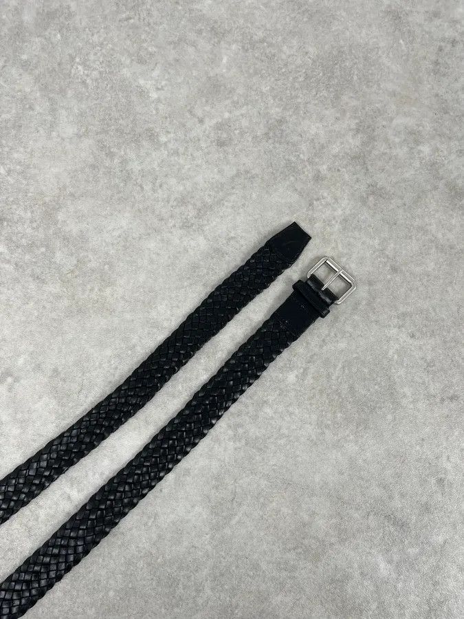 Saint Laurent Paris Saint Laurent Black Woven Classy Leather Belt Size ONE SIZE - 5 Thumbnail