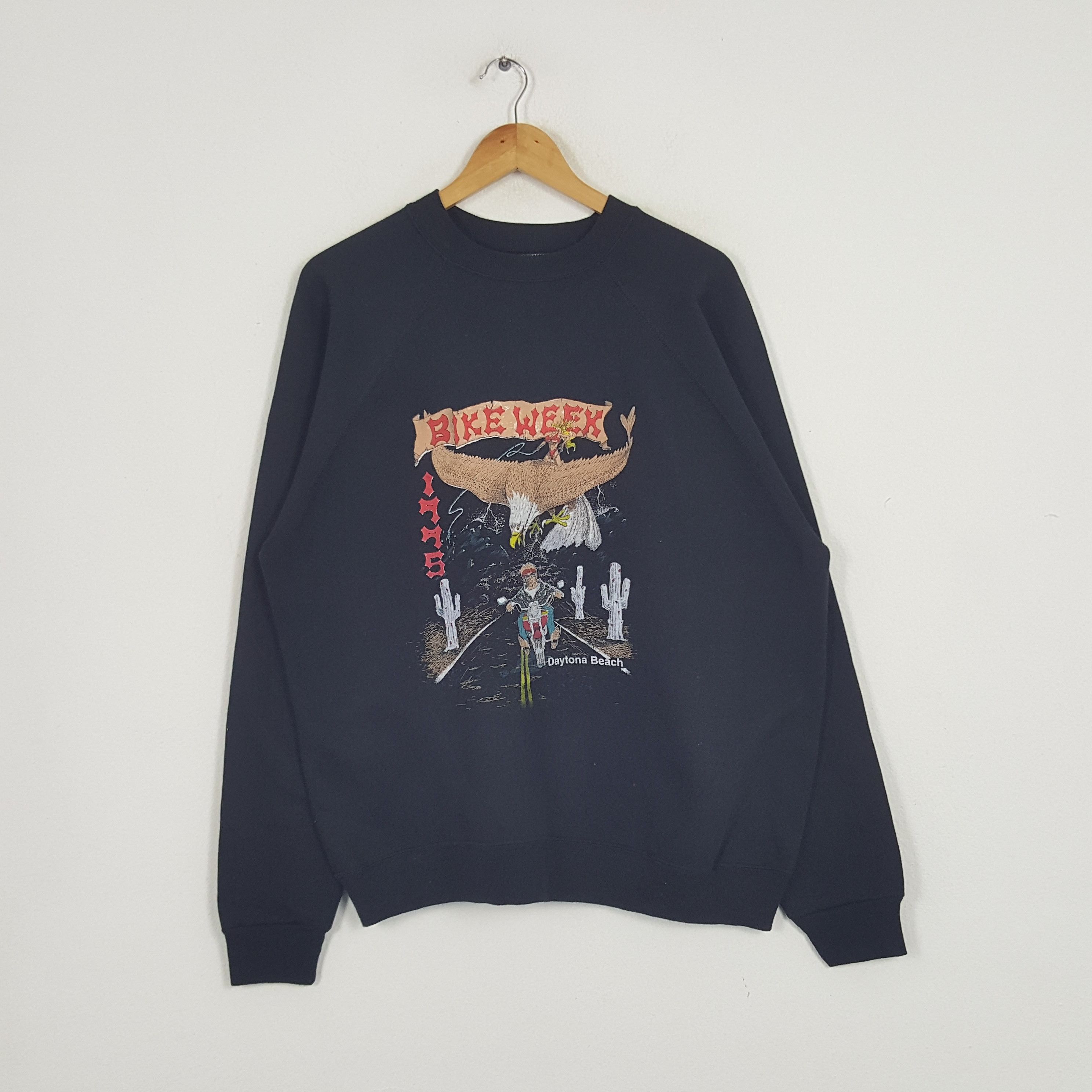 Daytona × Vintage Vintage Bike Week Daytona American Motorsports Sweatshirt Size US L / EU 52-54 / 3 - 1 Thumbnail