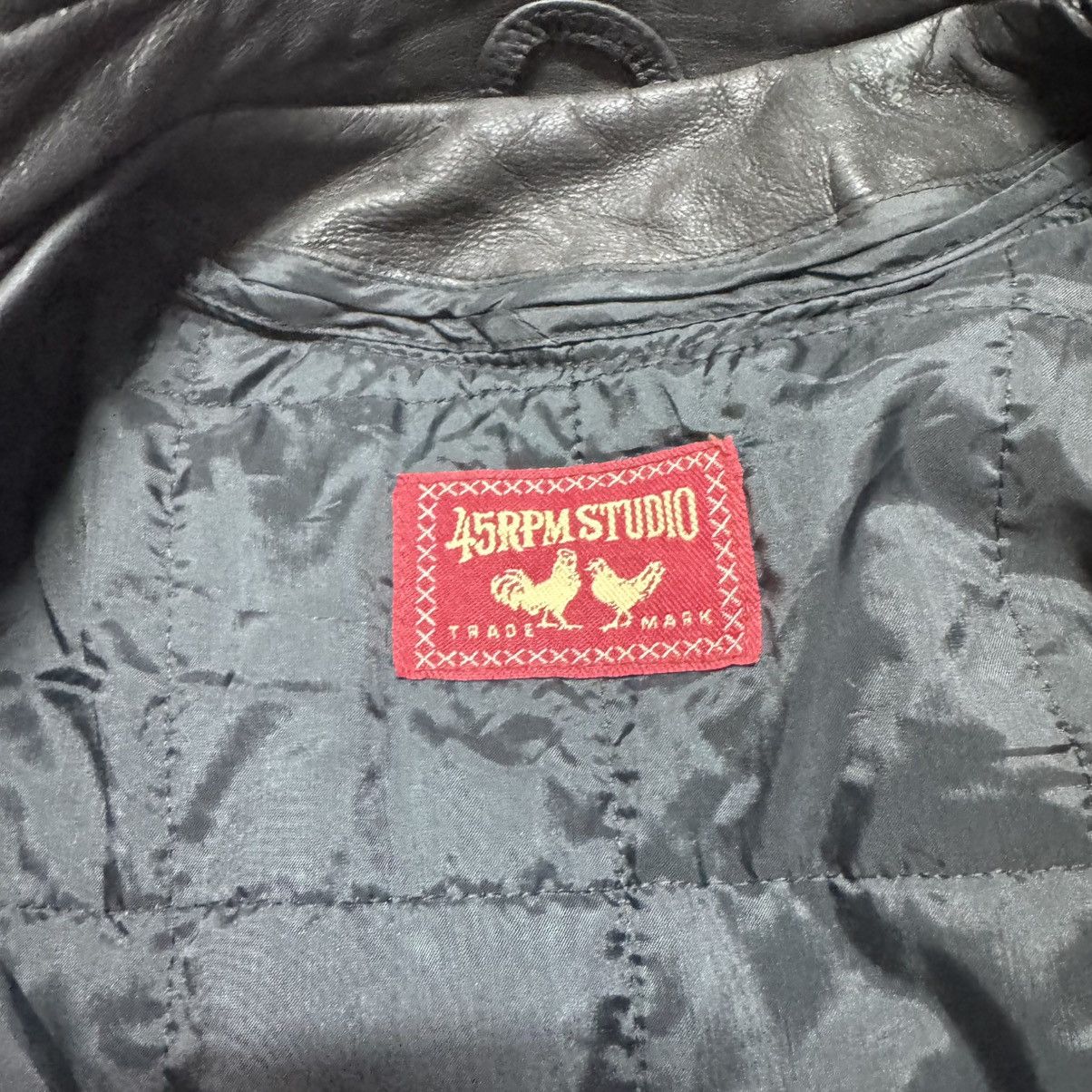 45rpm Vintage 45rpm Goatskin Leather Biker Jacket Size US XS / EU 42 / 0 - 13 Thumbnail