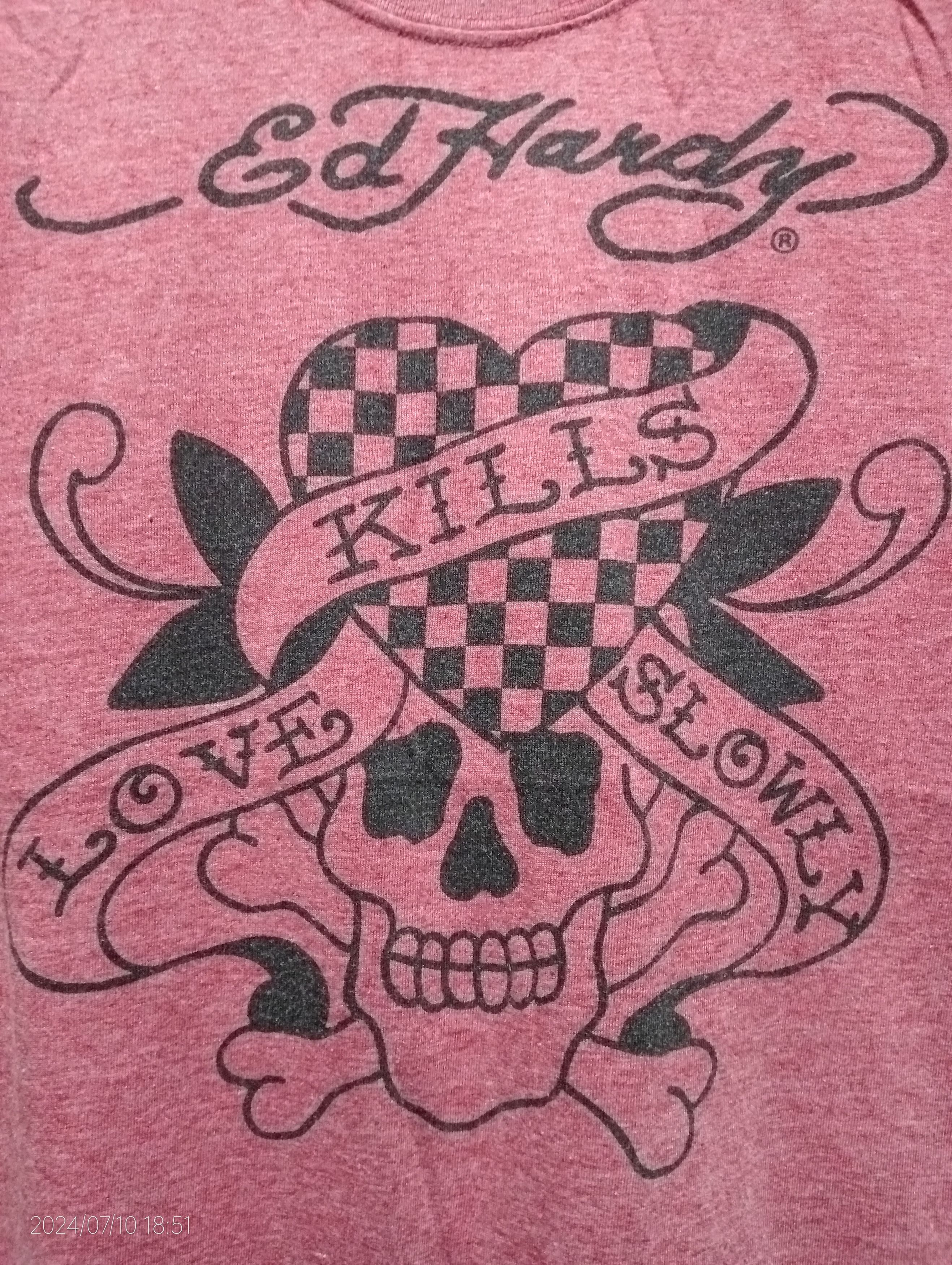 Ed Hardy Ed Hardy X Peace Project Kills.Love.Slowly Skull Tee Size US S / EU 44-46 / 1 - 5 Thumbnail