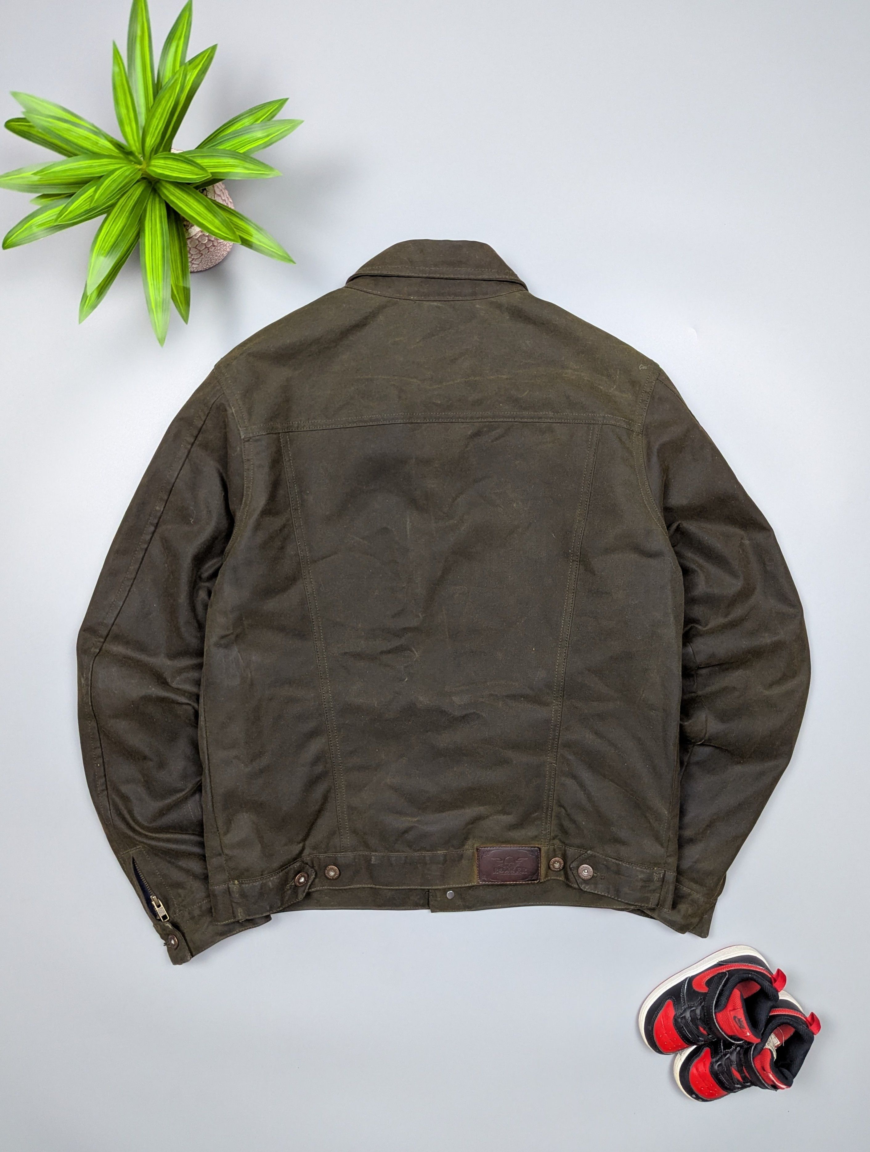 ROKKER Brown Waxed Moto Jacket M/L Waterproof Biker