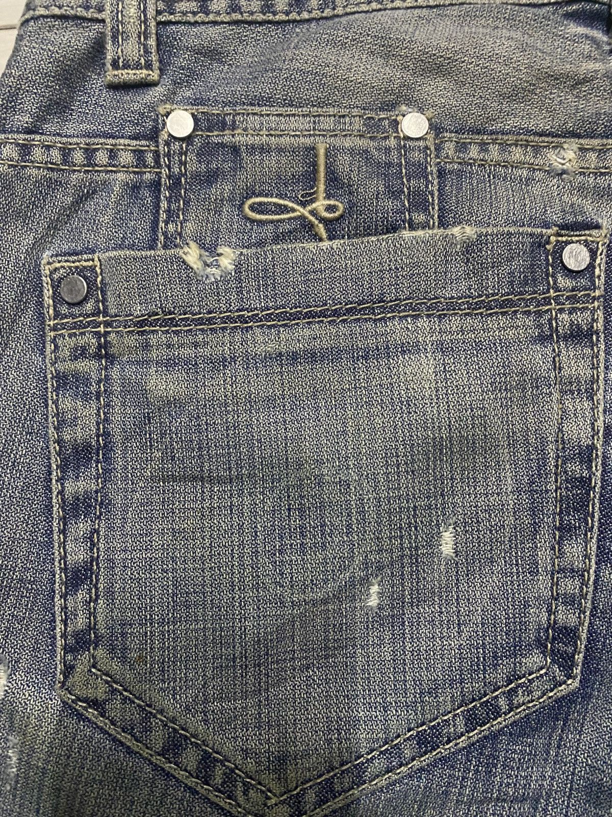 Absolut Joy Vintage Y2K Absolut Joy Mud Wash Distressed Loose Jeans Size US 35 - 11 Thumbnail