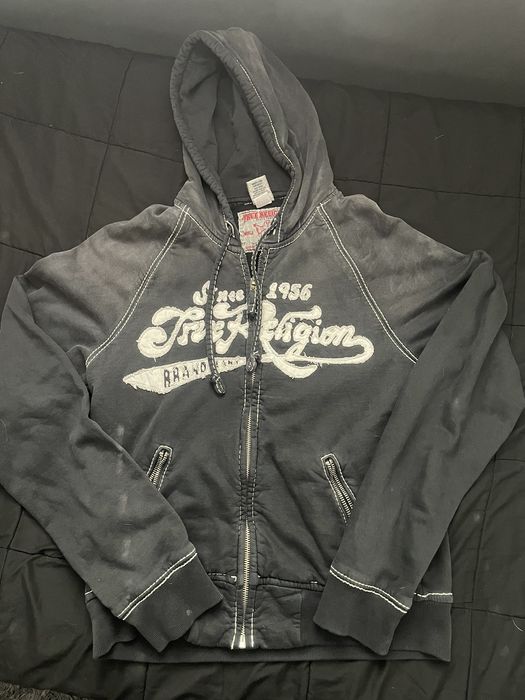 True Religion Black Vintage True Religion Zip Hoodie | Grailed