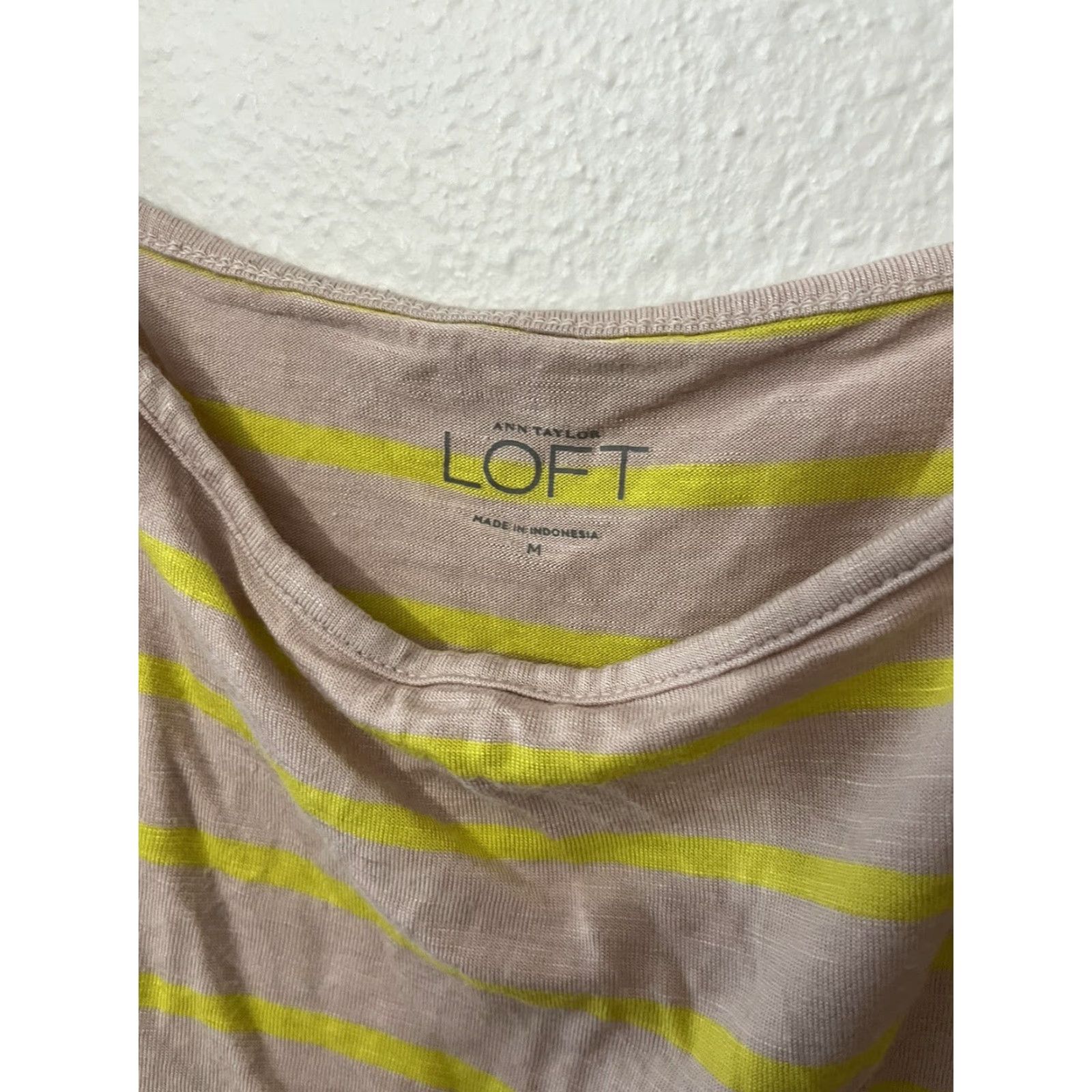 Ann Taylor VINTAGE Ann Taylor Striped Halter Tank Top Pink Yellow Size M Women Size M / US 6-8 / IT 42-44 - 3 Thumbnail